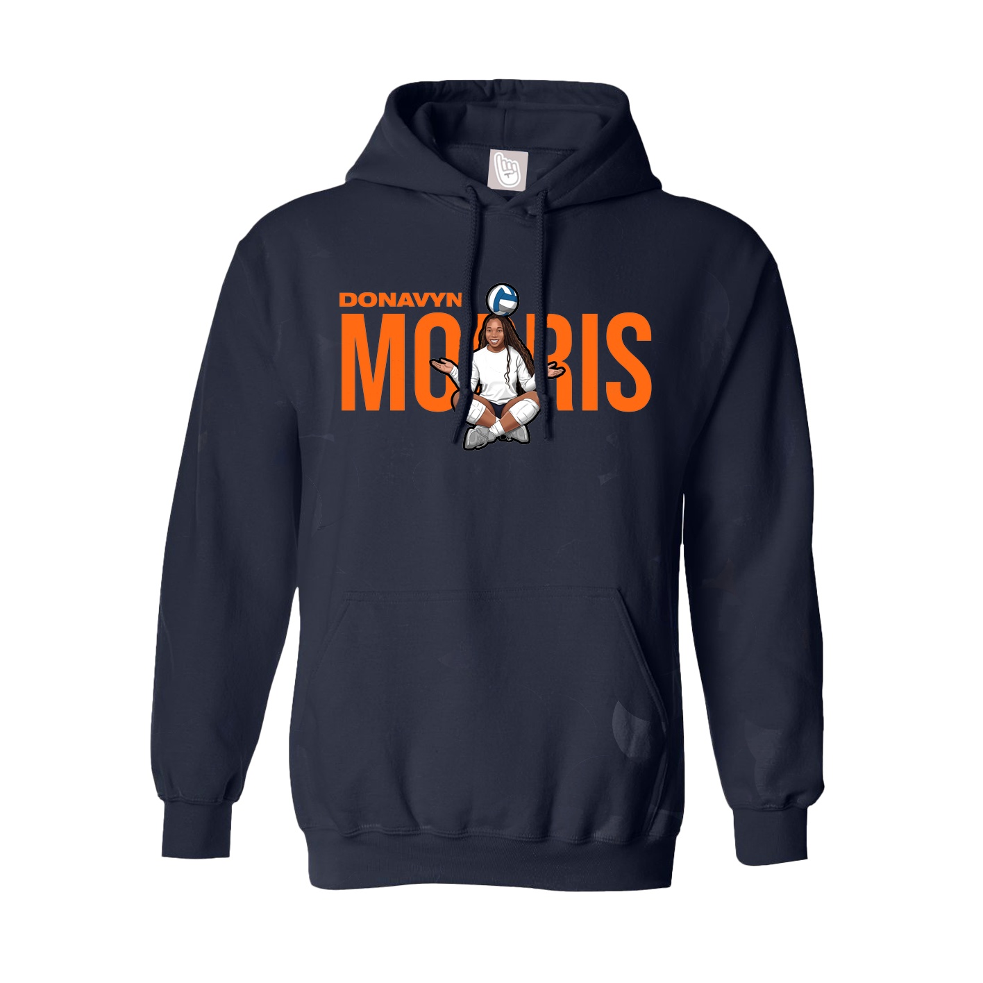 Hoodie — Player Name in Navy