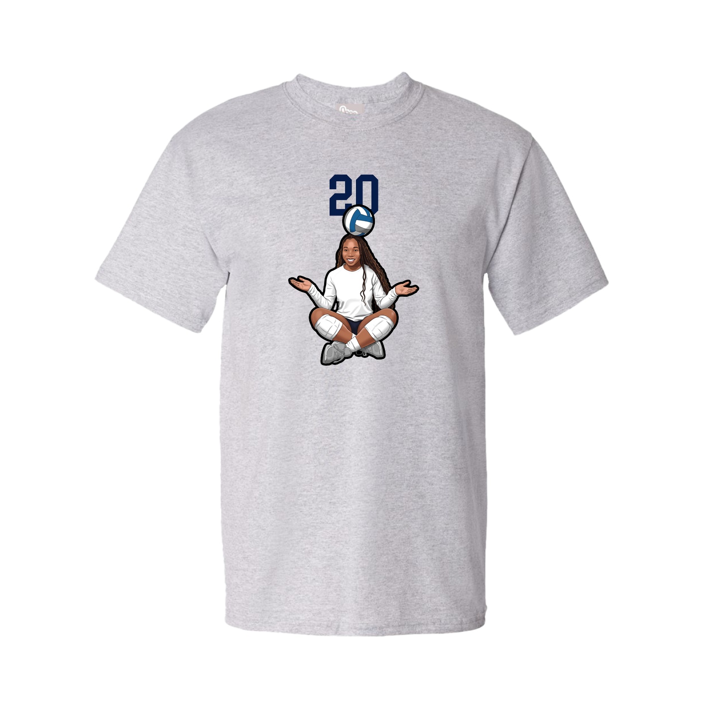 Youth Tee — Number Top in Grey