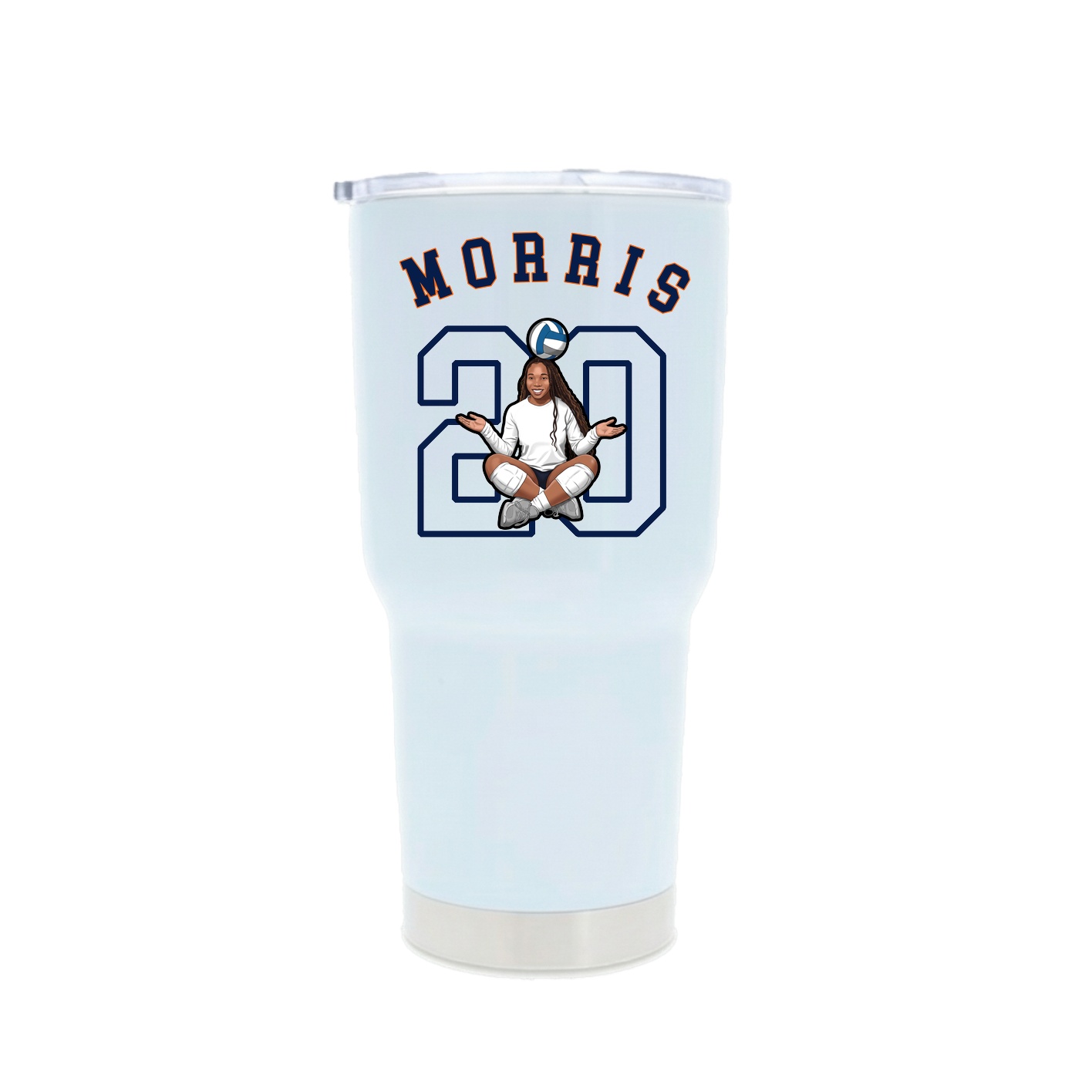30oz Stainless Steel Tumbler — Shirsey Arch in White
