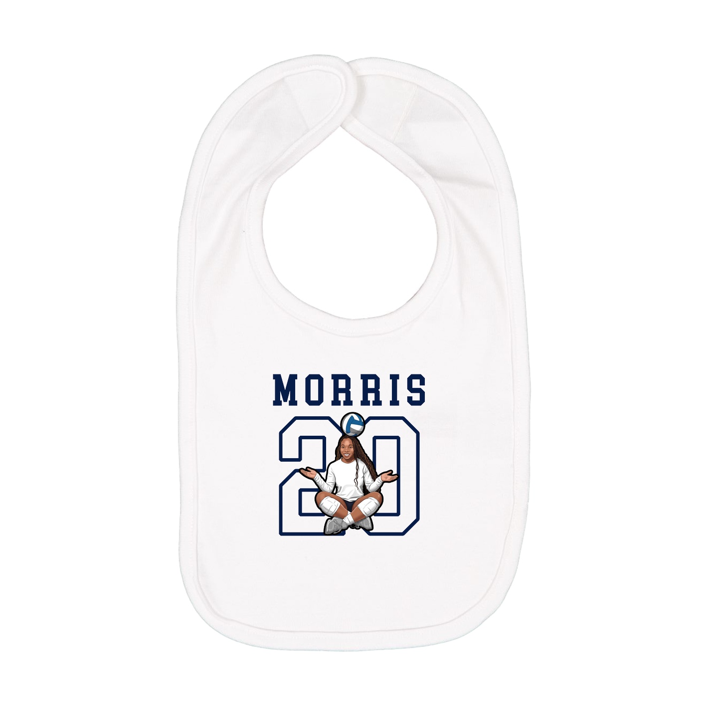 Infant Bib — Shirsey in White
