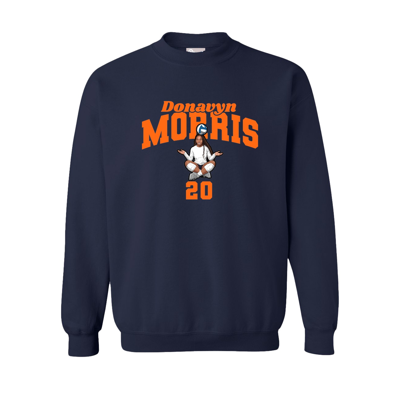 Fleece Crew — Signature Arch in Navy