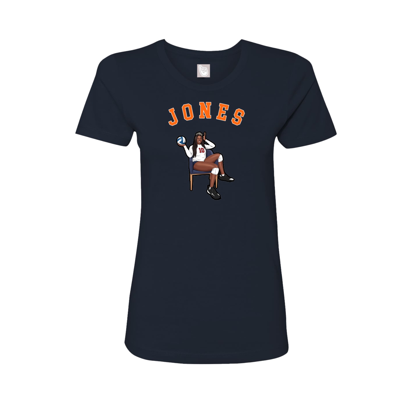 Fitted Women's Tee — Shirsey Arch in Navy