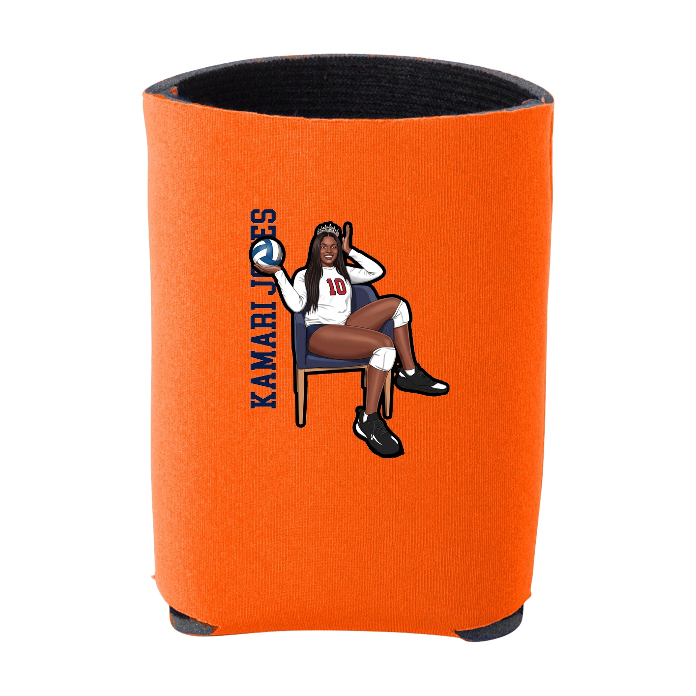 Can Holder — Name Vertical in Orange