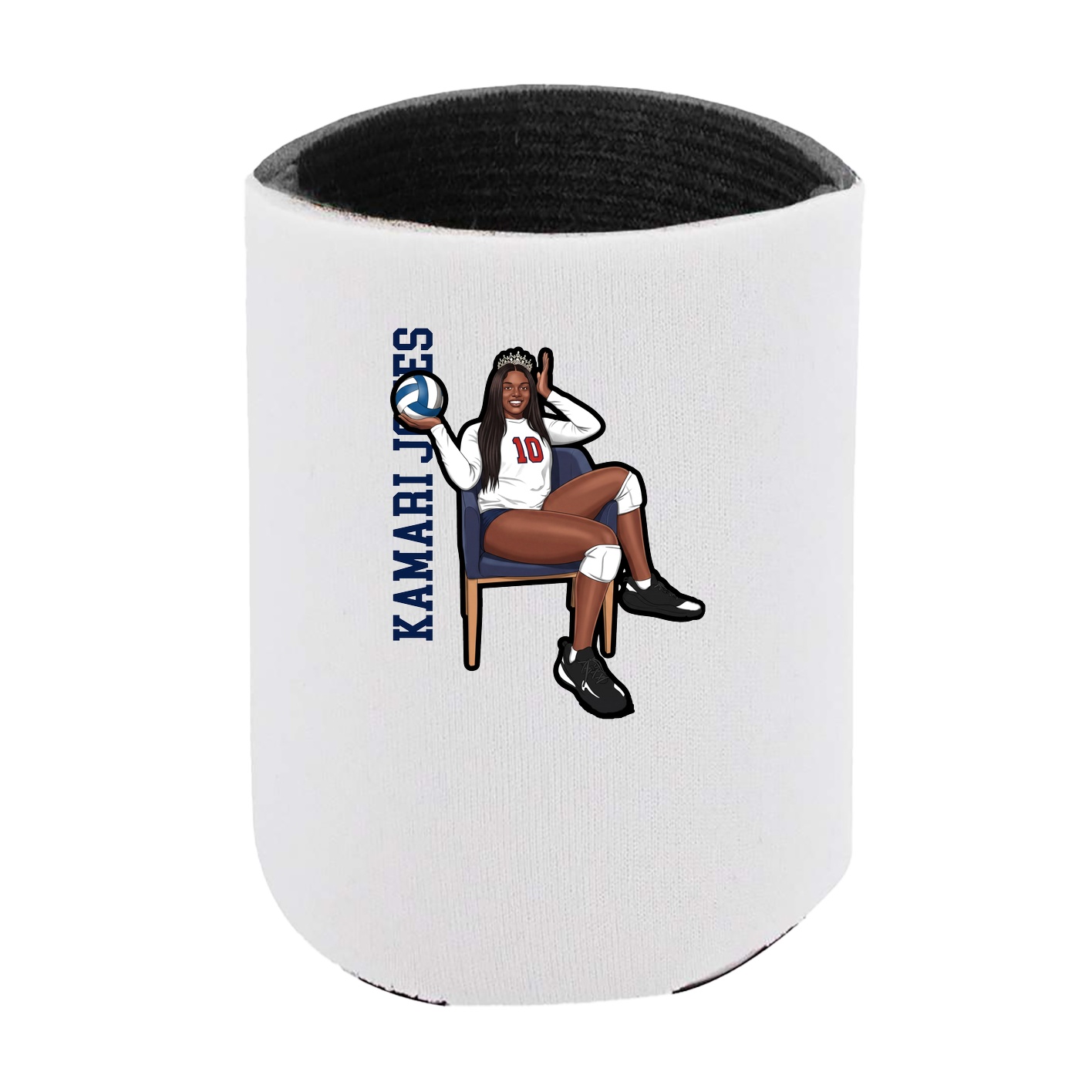 Can Holder — Name Vertical in White