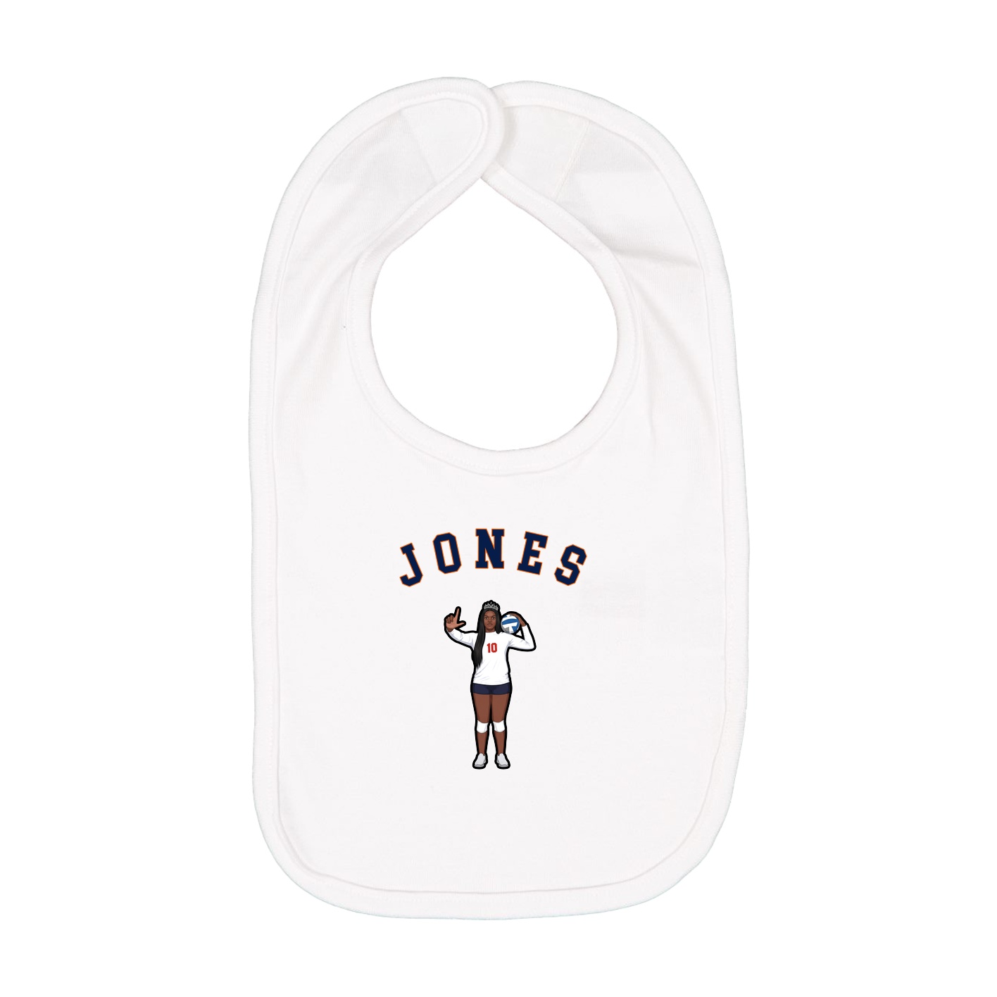 Infant Bib — Shirsey Arch in White