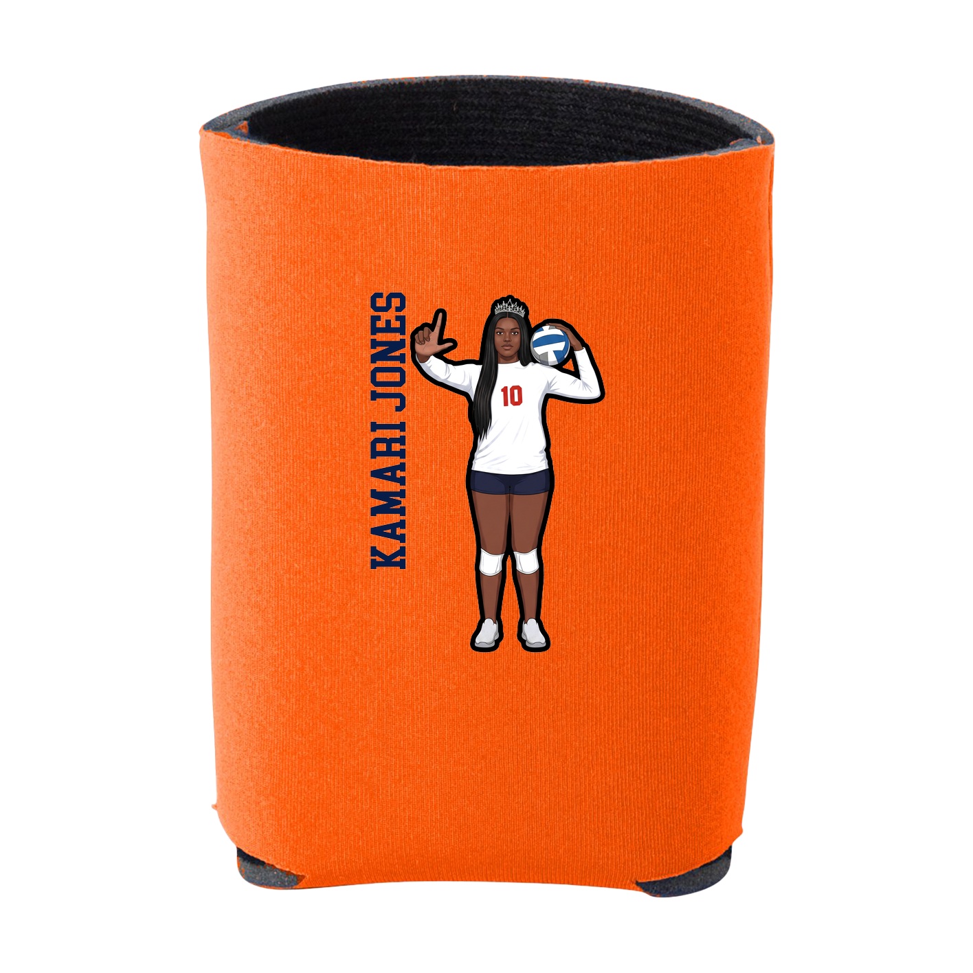 Can Holder — Name Vertical in Orange