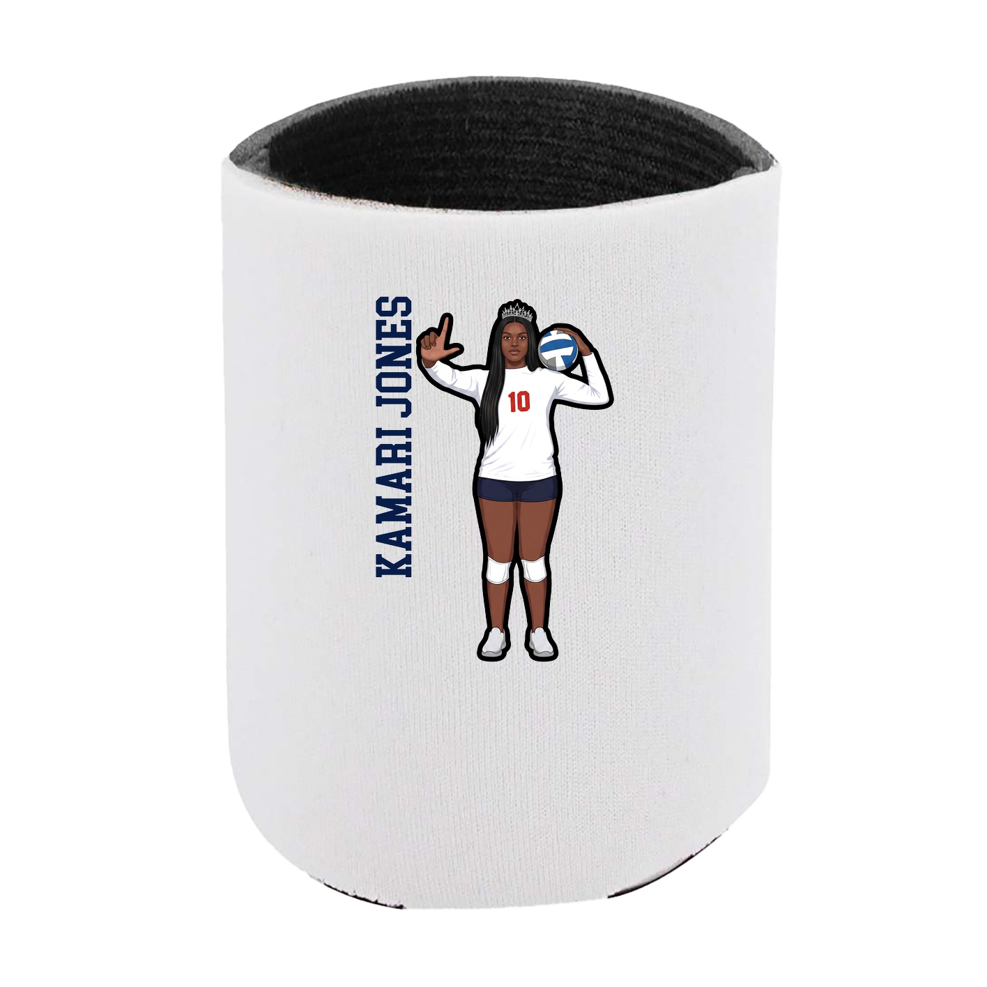 Can Holder — Name Vertical in White