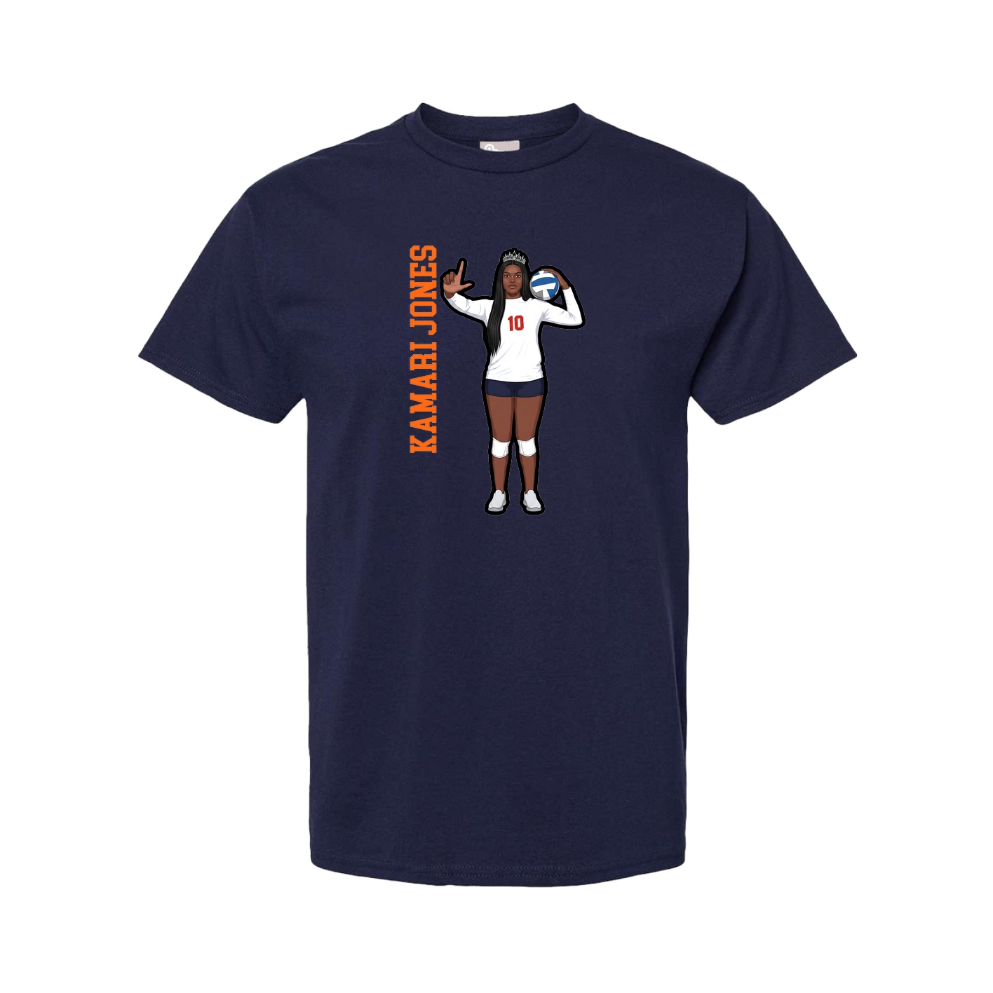 Tee — Name Vertical in Navy