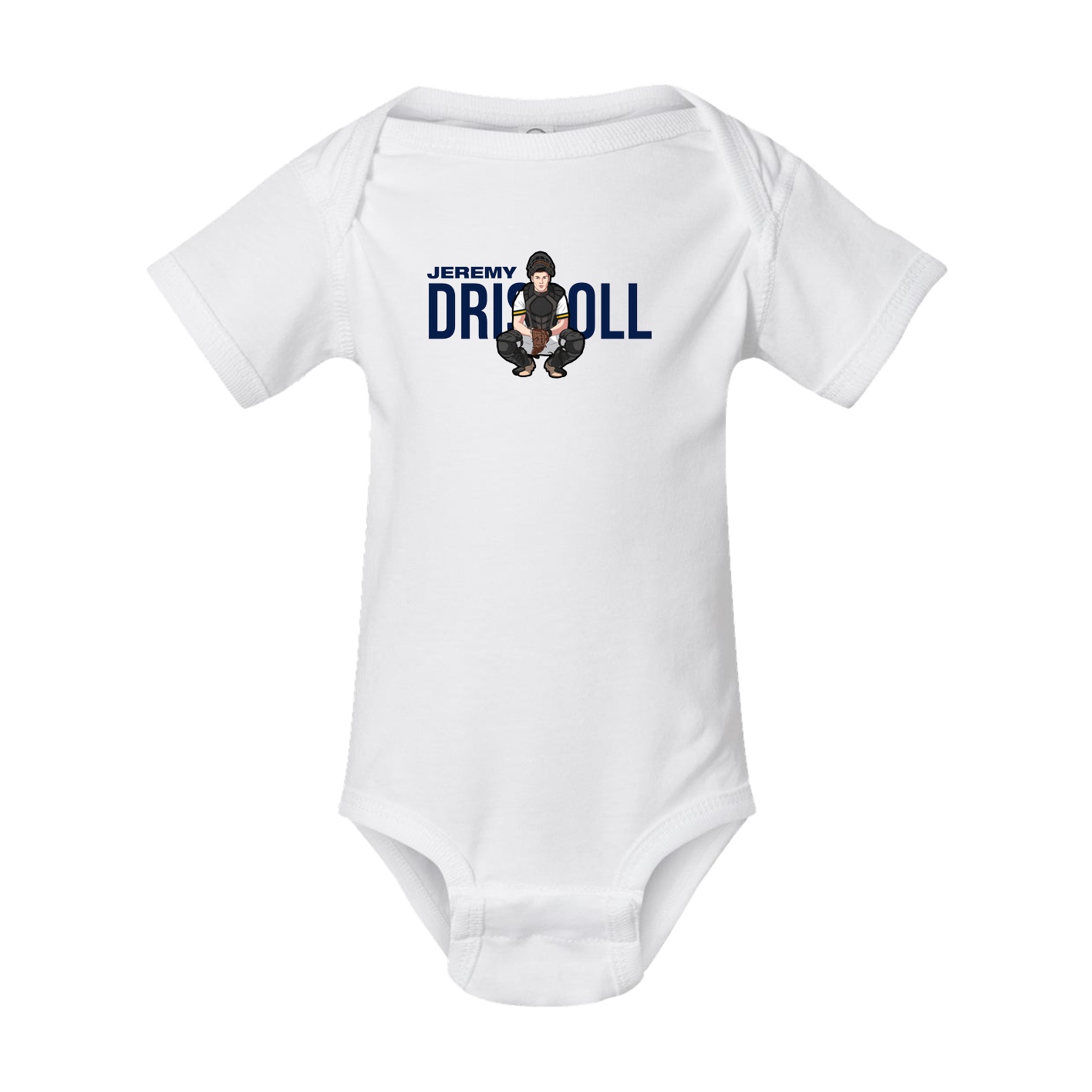 Baby Onesie — Player Name in White