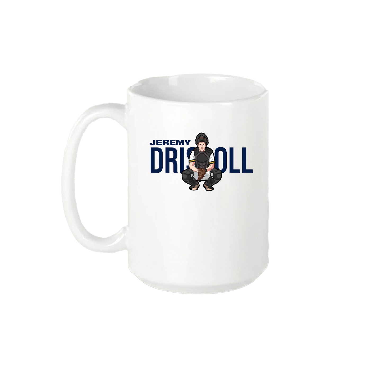 15oz Coffee Mug — Player Name in White