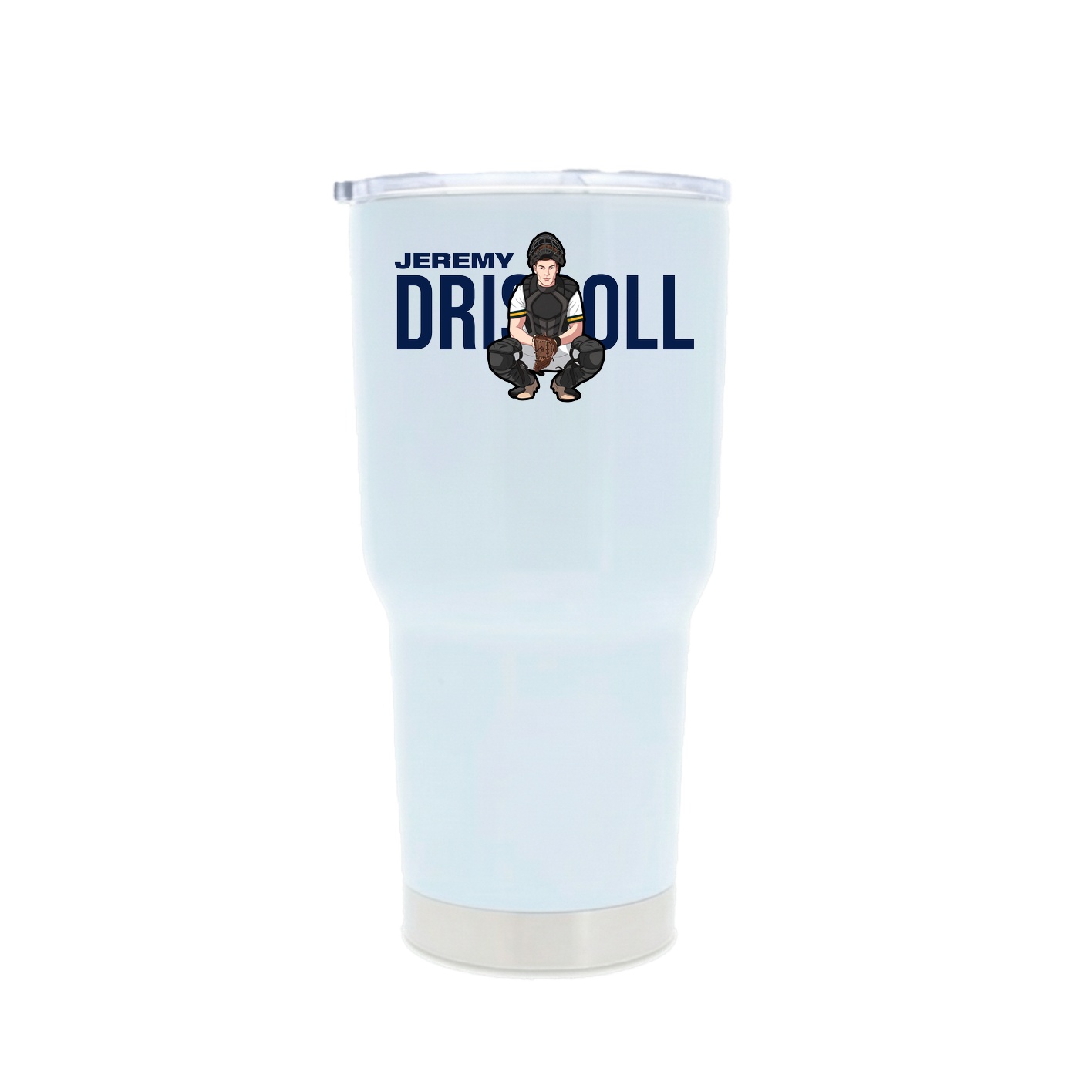 30oz Stainless Steel Tumbler — Player Name in White