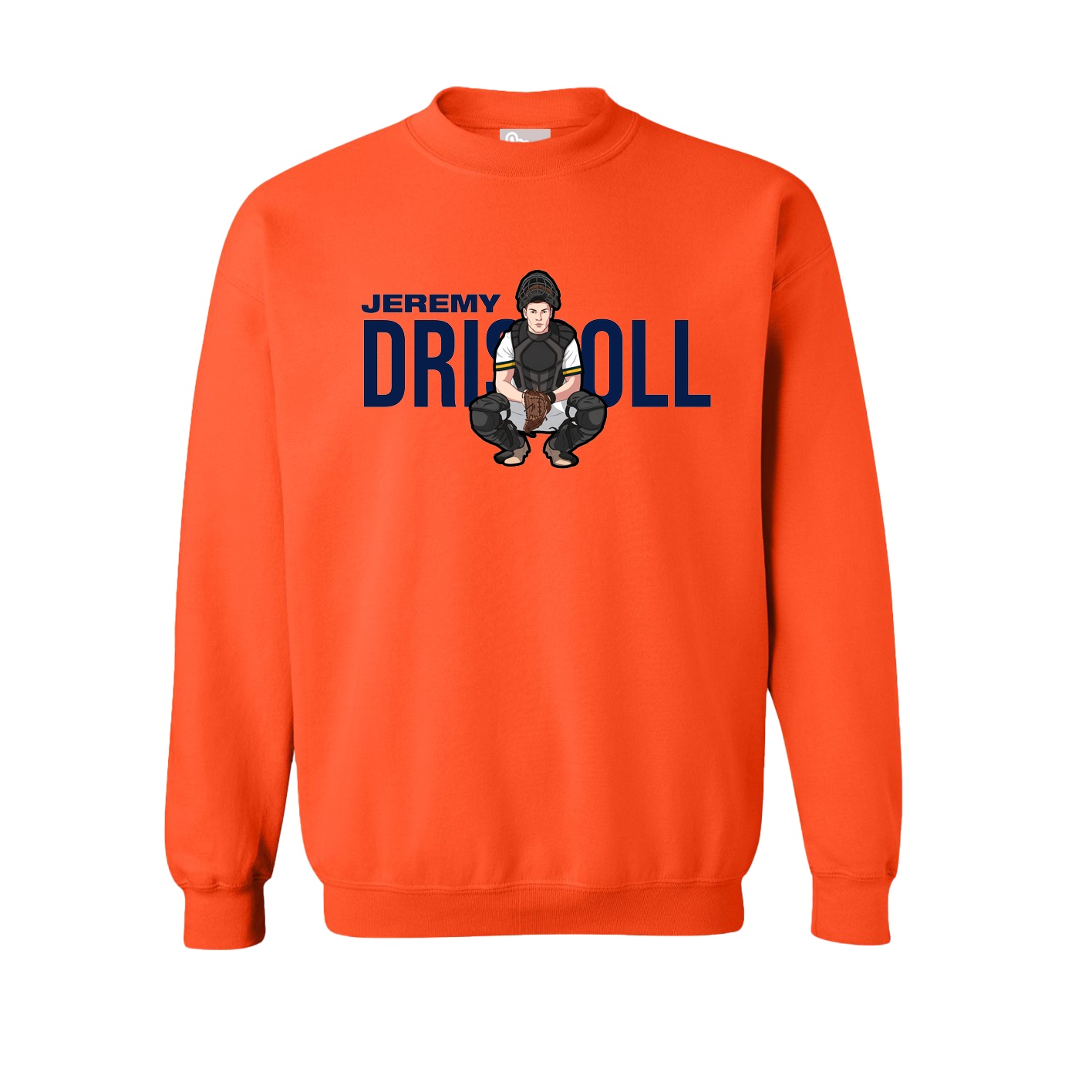 Fleece Crew — Player Name in Orange