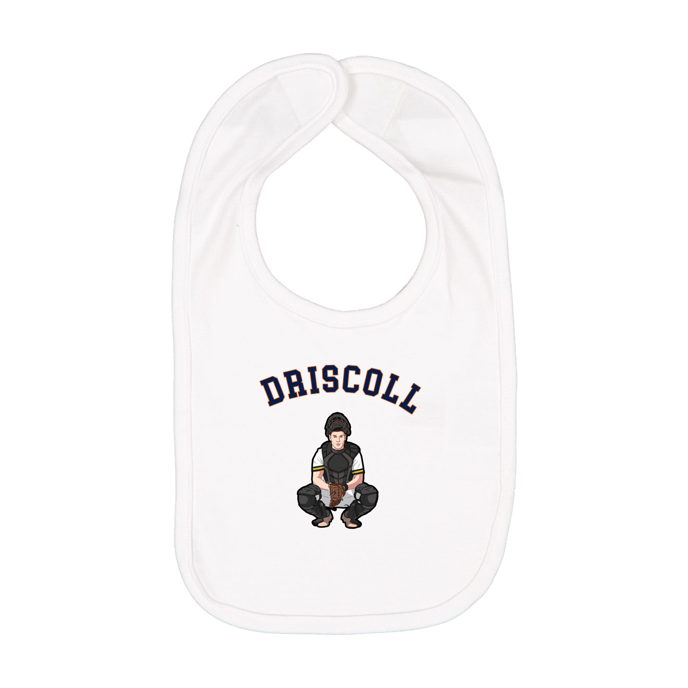 Infant Bib — Shirsey Arch in White