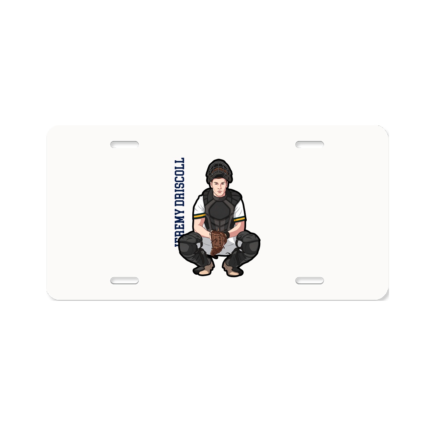 License Plate — Name Vertical in Classic