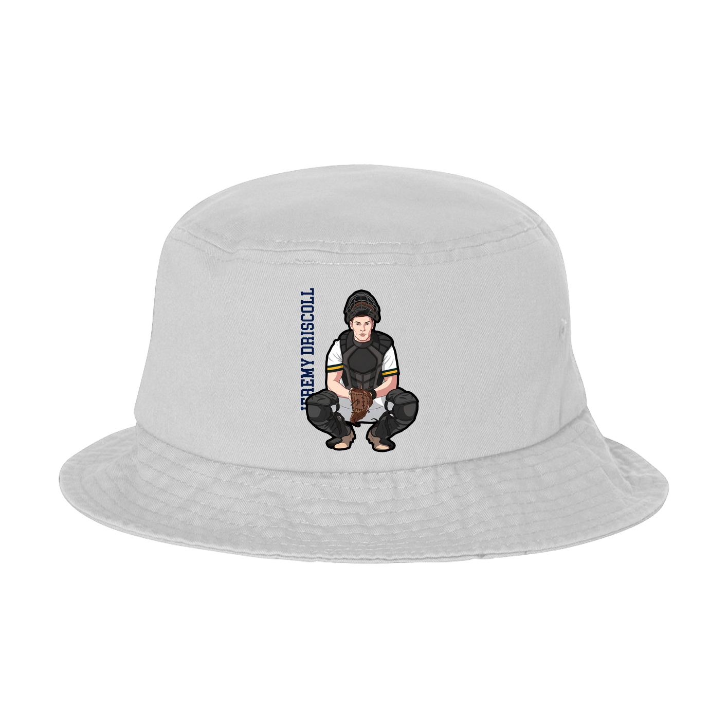 Bucket Cap — Name Vertical in White