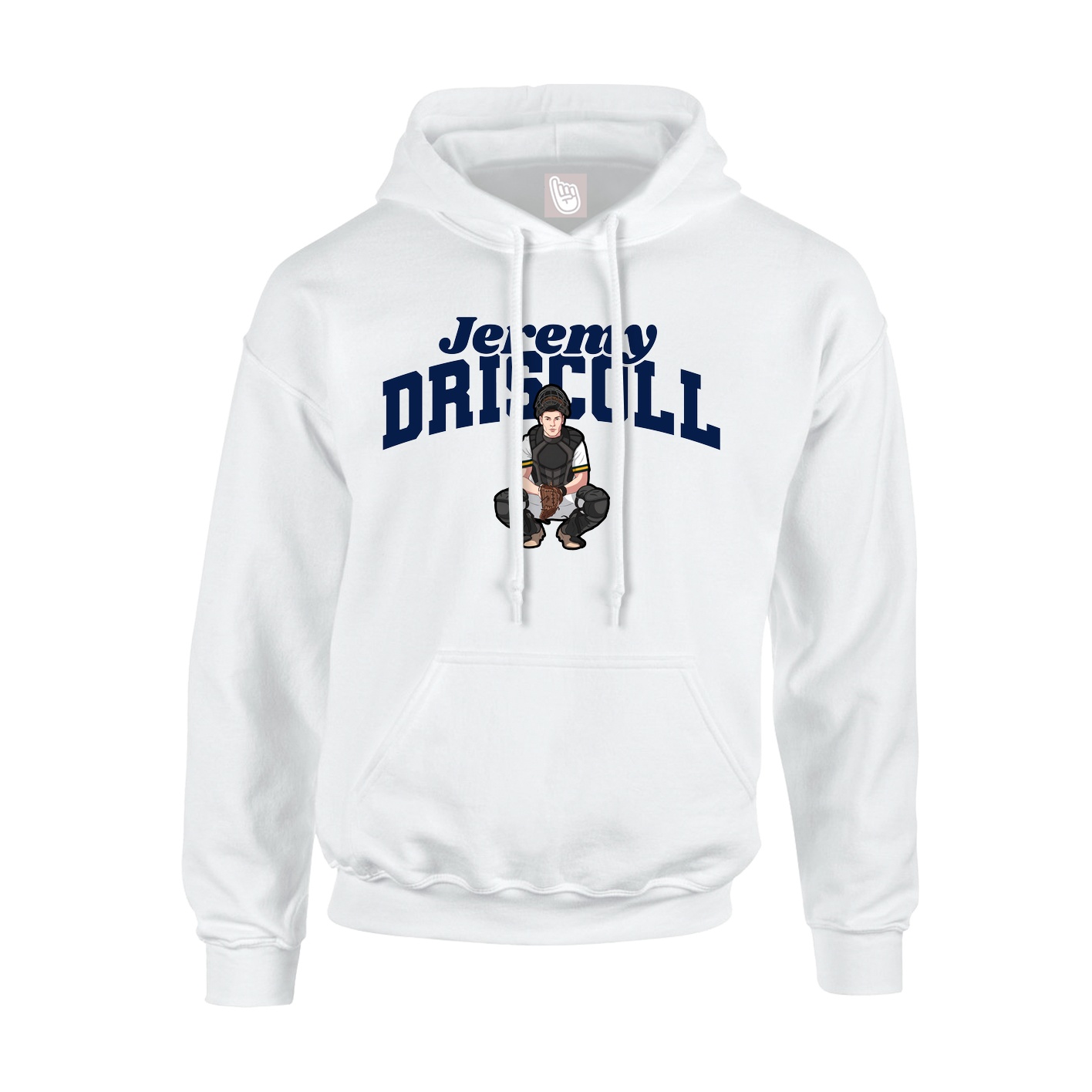 Youth Hoodie — Signature Arch in White