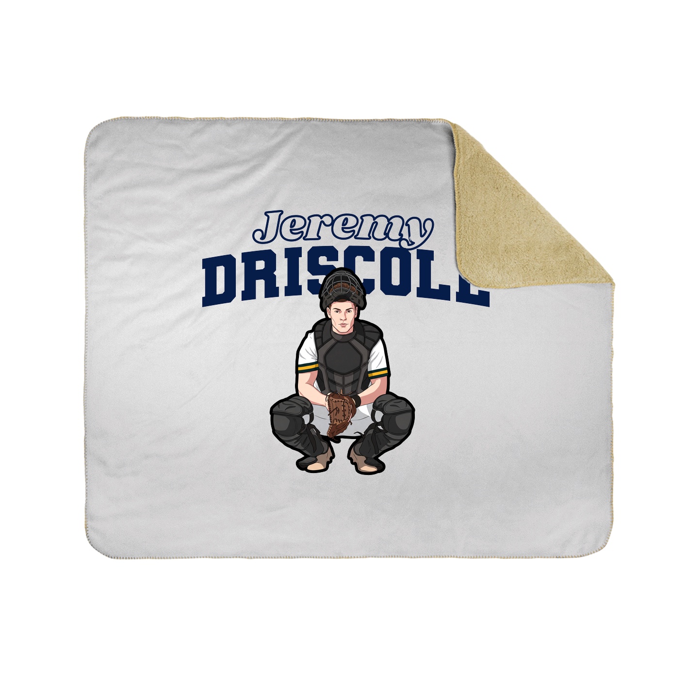 Throw Blanket — Name Arch in White