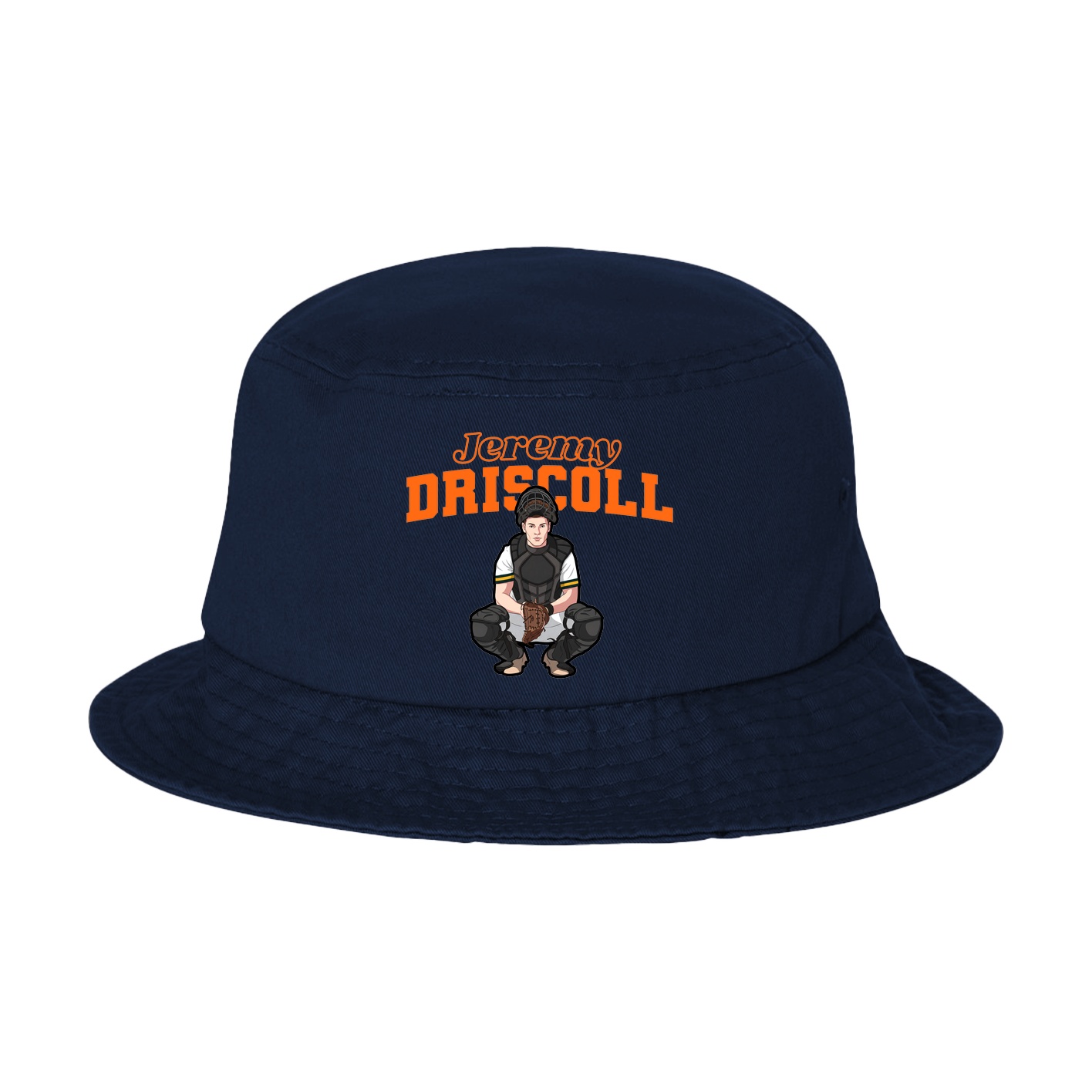 Bucket Cap — Name Arch in Navy