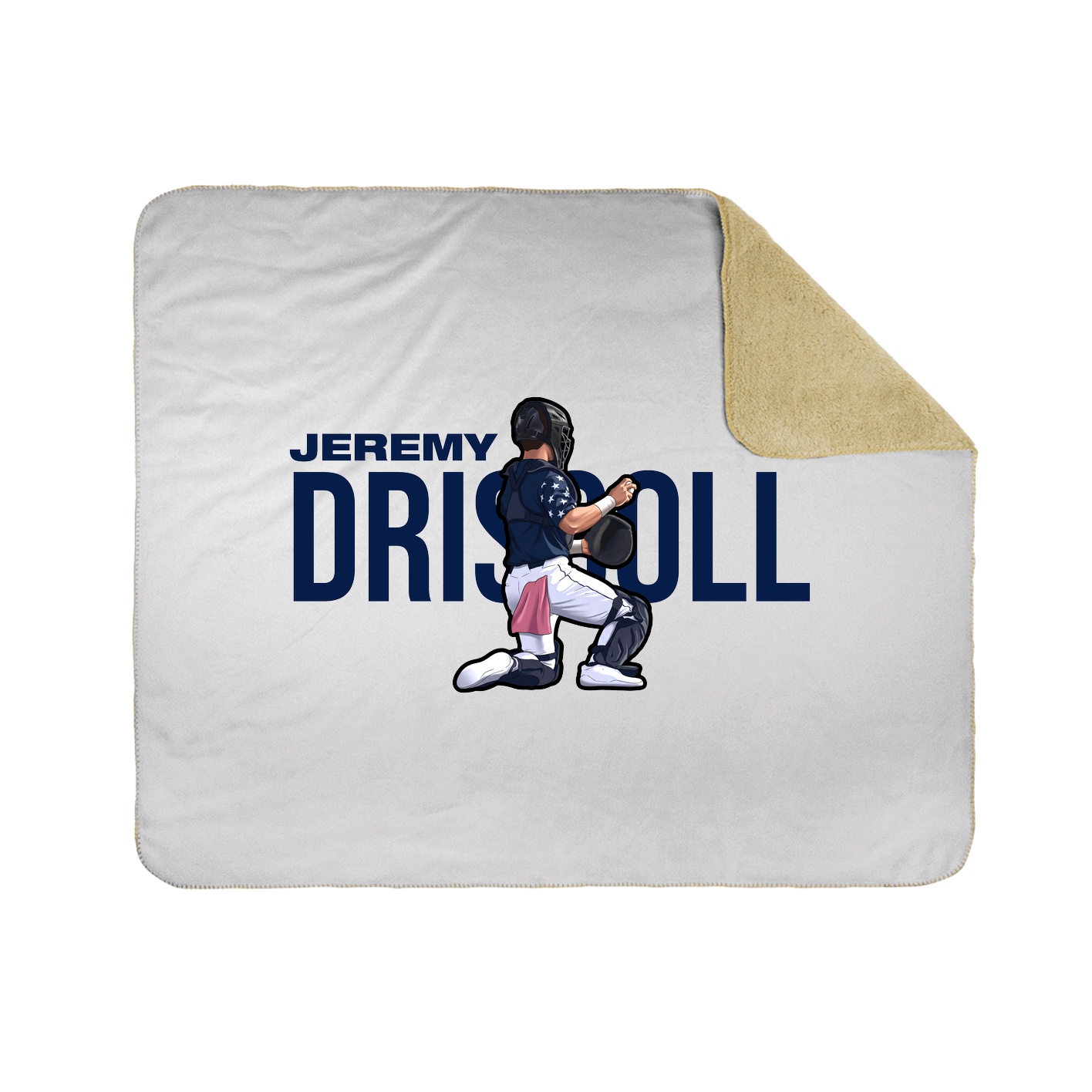 Throw Blanket — Player Name in White