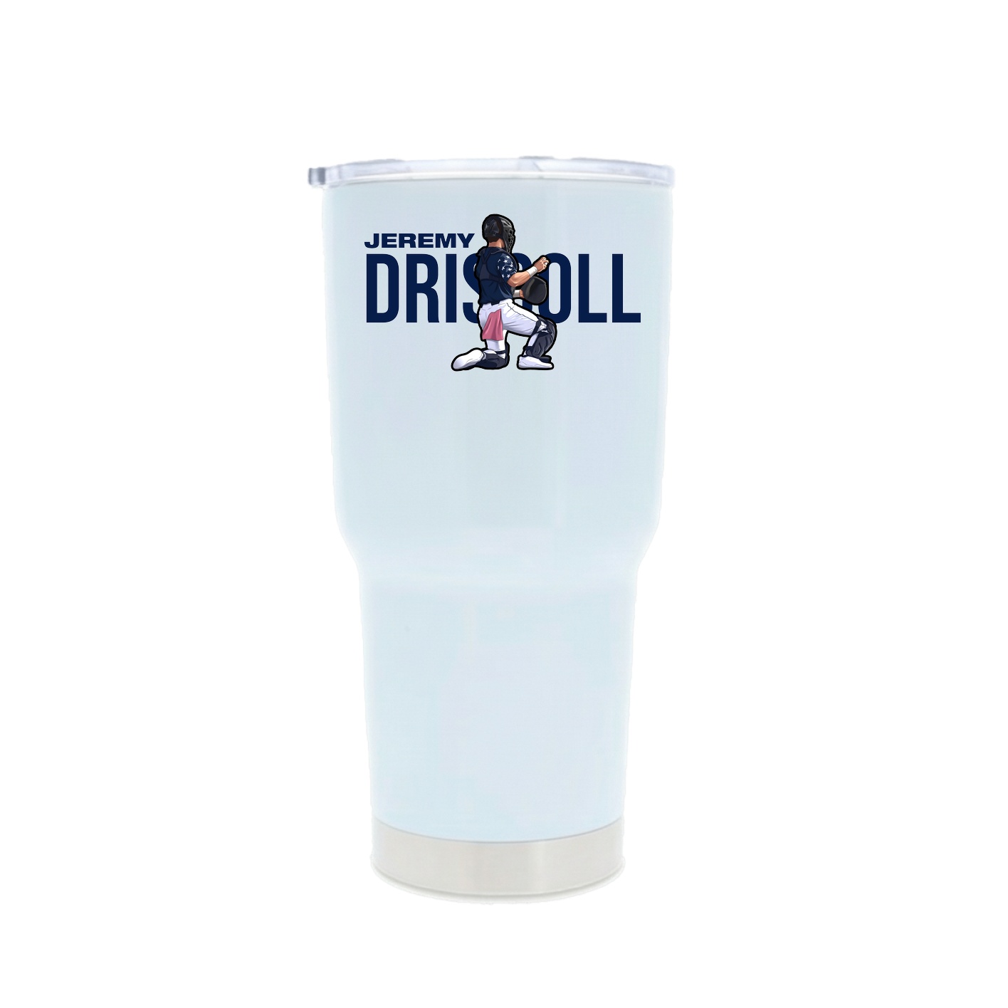 30oz Stainless Steel Tumbler — Player Name in White