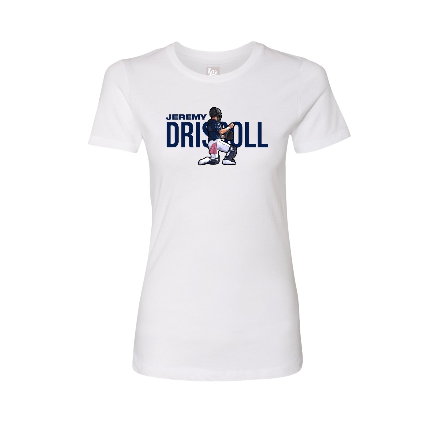 Fitted Women's Tee — Player Name in White