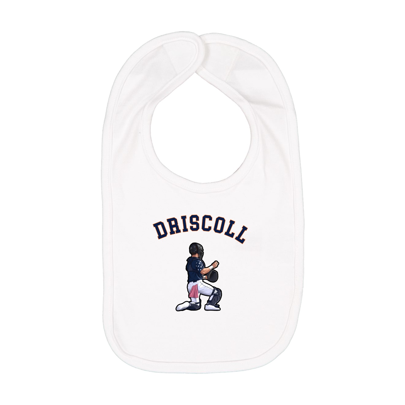 Infant Bib — Shirsey Arch in White