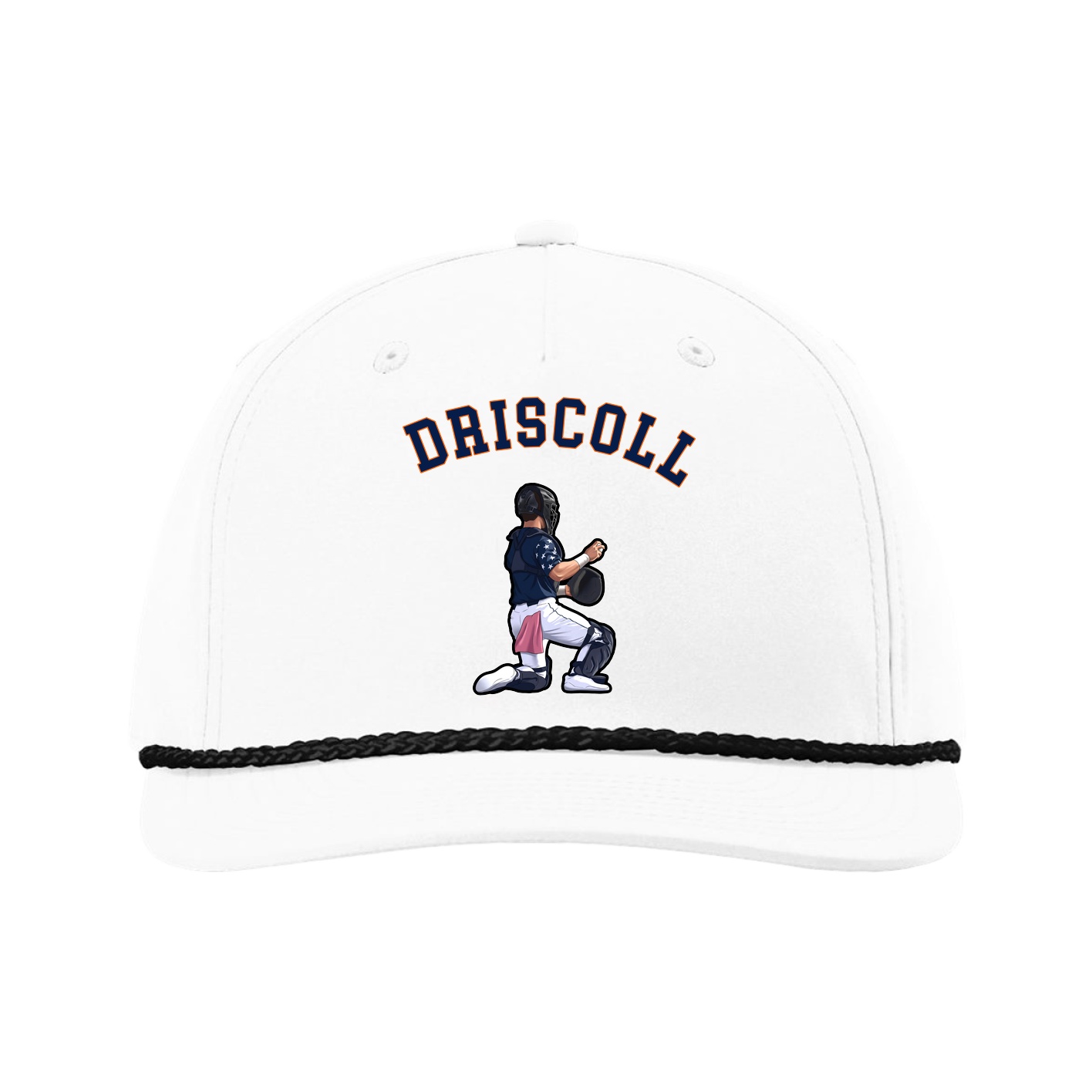 Five-Panel Classic Rope Cap — Shirsey Arch in White