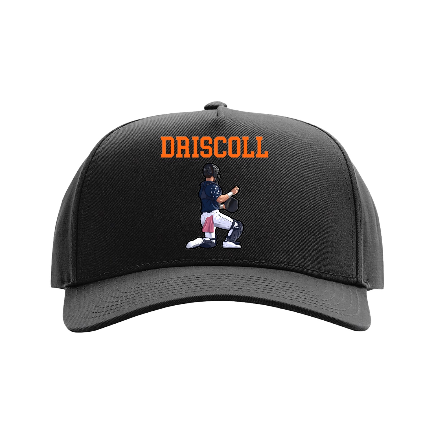 Full Fabric Five-Panel Champ Cap — Shirsey in Black