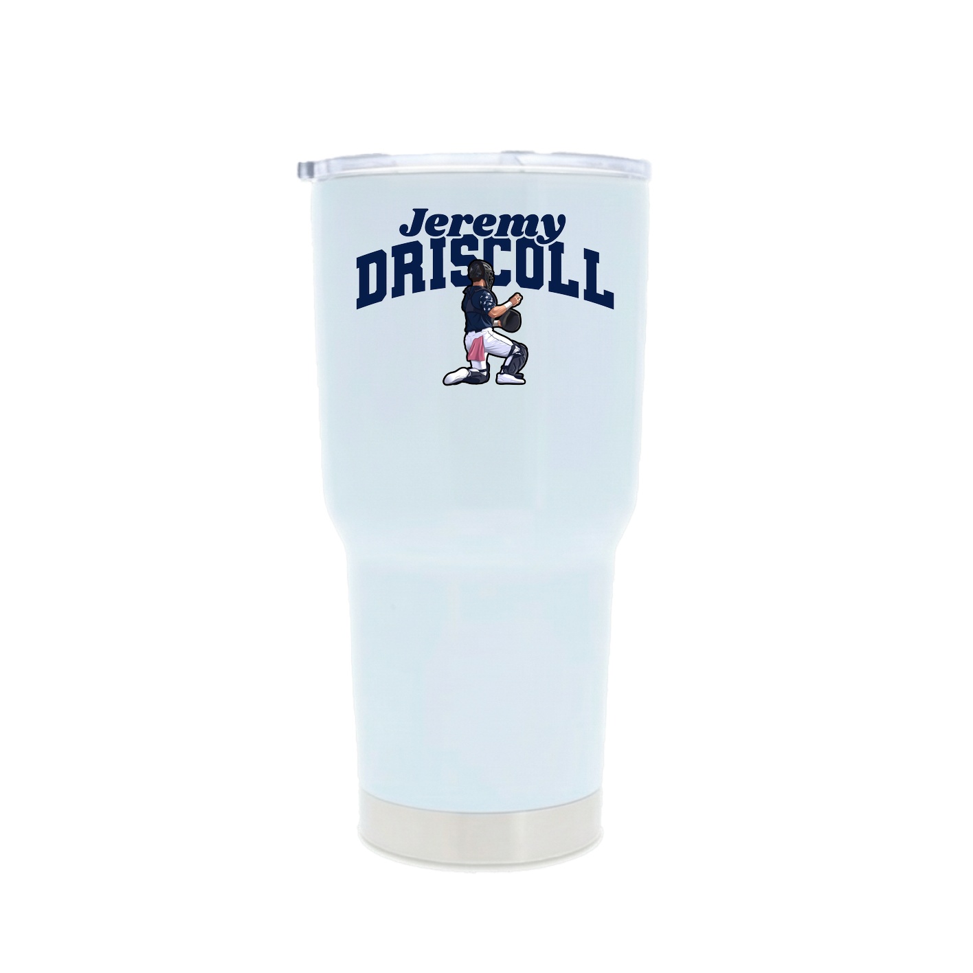 30oz Stainless Steel Tumbler — Signature Arch in White