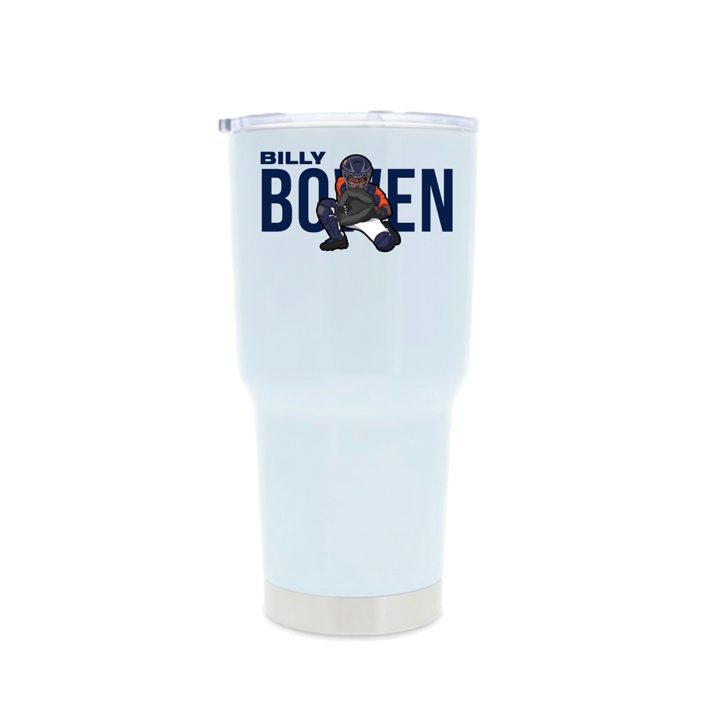 30oz Stainless Steel Tumbler — Player Name in White