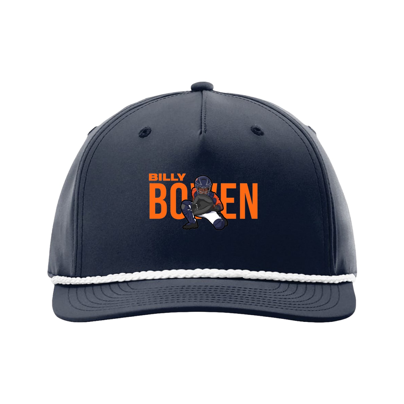 Five-Panel Classic Rope Cap — Player Name in Navy