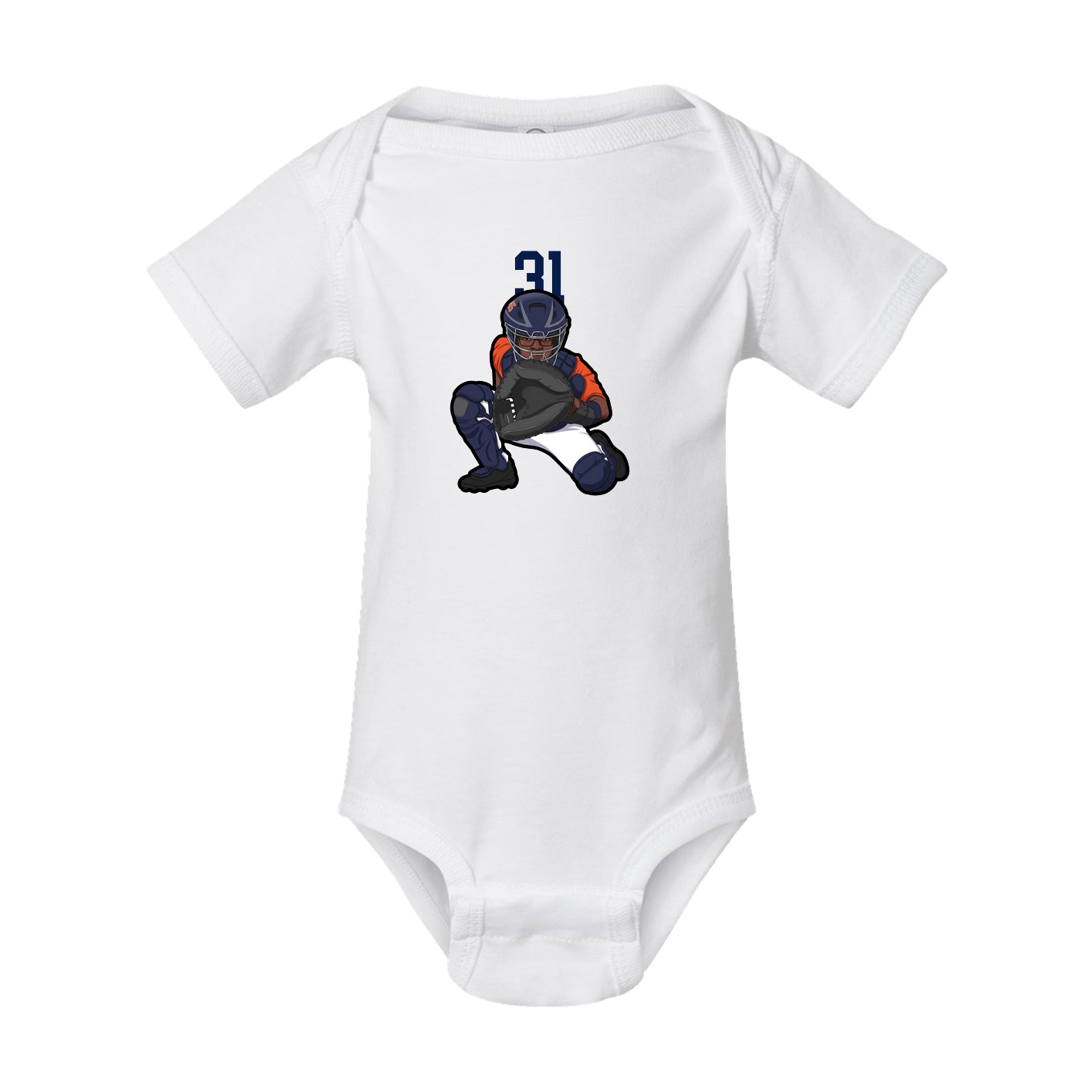 Baby Onesie — Number Top in White