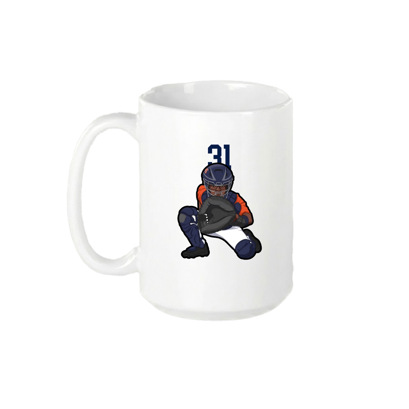 15oz Coffee Mug — Number Top in White