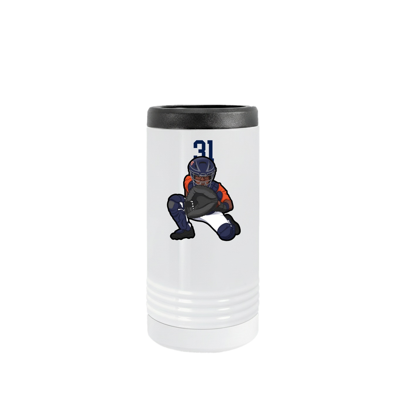 Slim Beverage Holder — Number Top in White