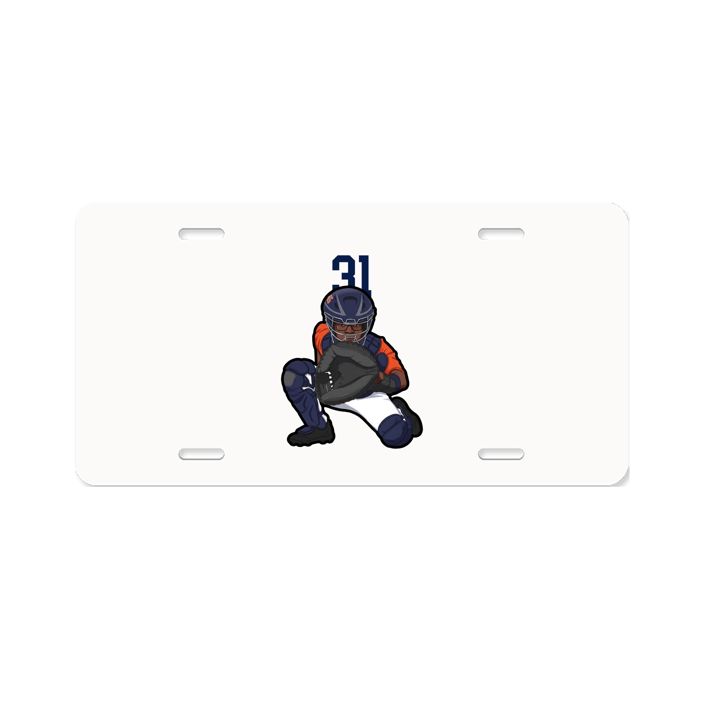 License Plate — Number Top in Classic
