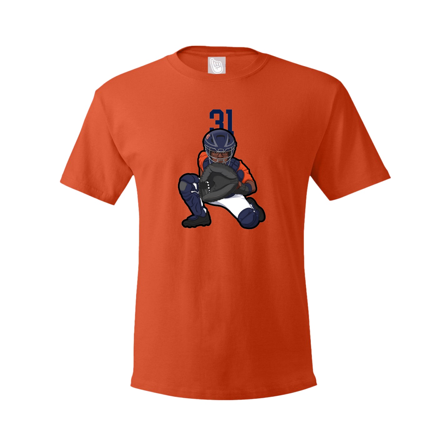 Youth Tee — Number Top in Orange
