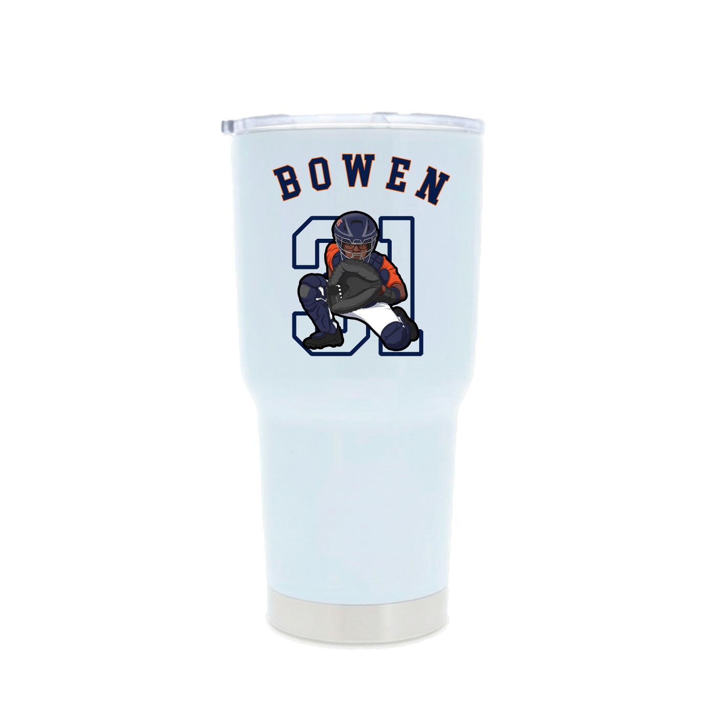 30oz Stainless Steel Tumbler — Shirsey Arch in White