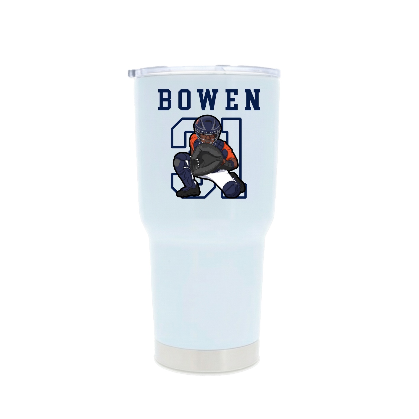 30oz Stainless Steel Tumbler — Shirsey in White