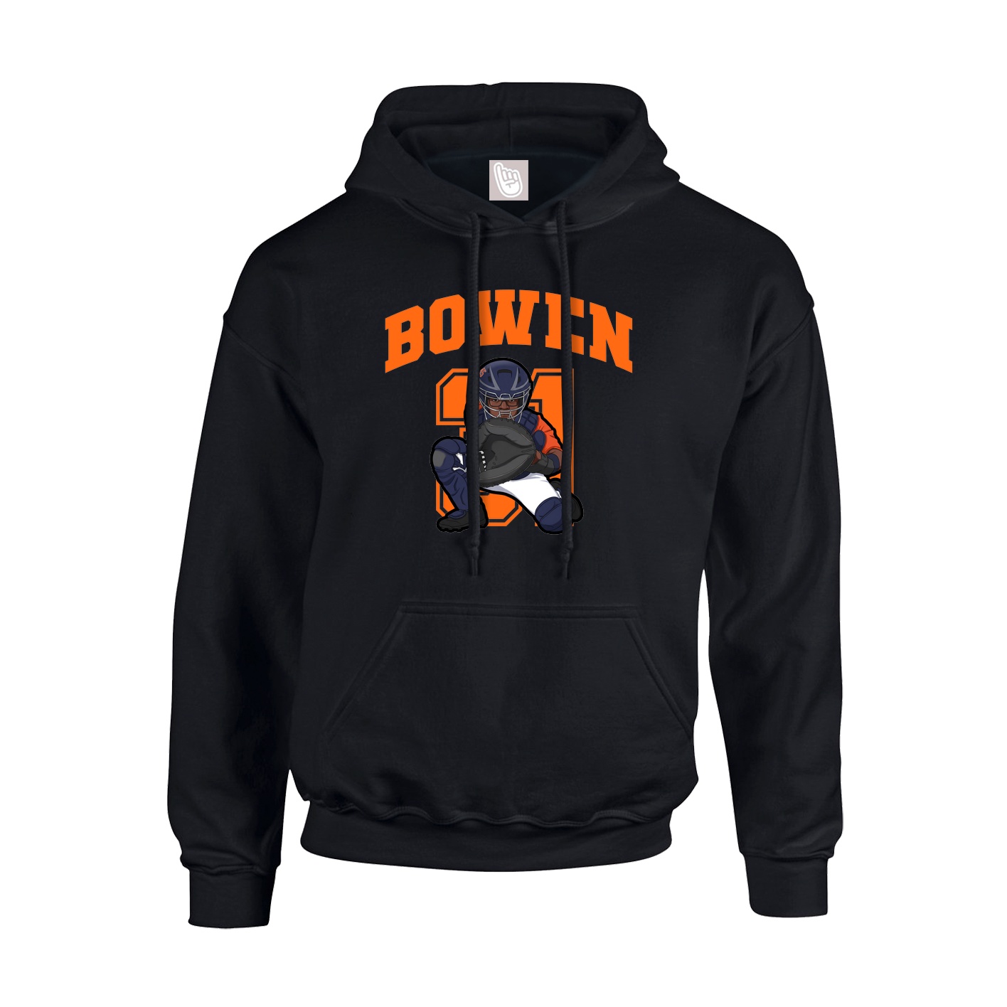 Hoodie — Number in Black