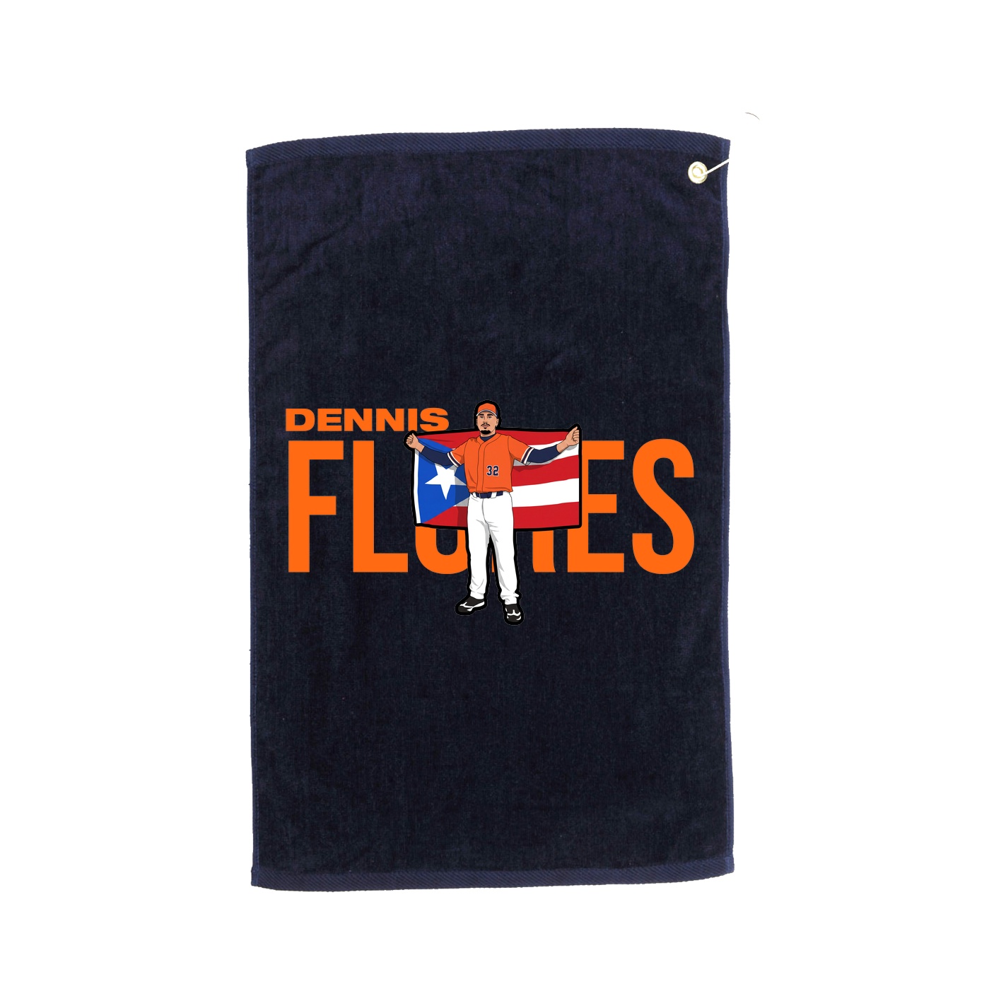 Golf Towel — Player Name in Navy