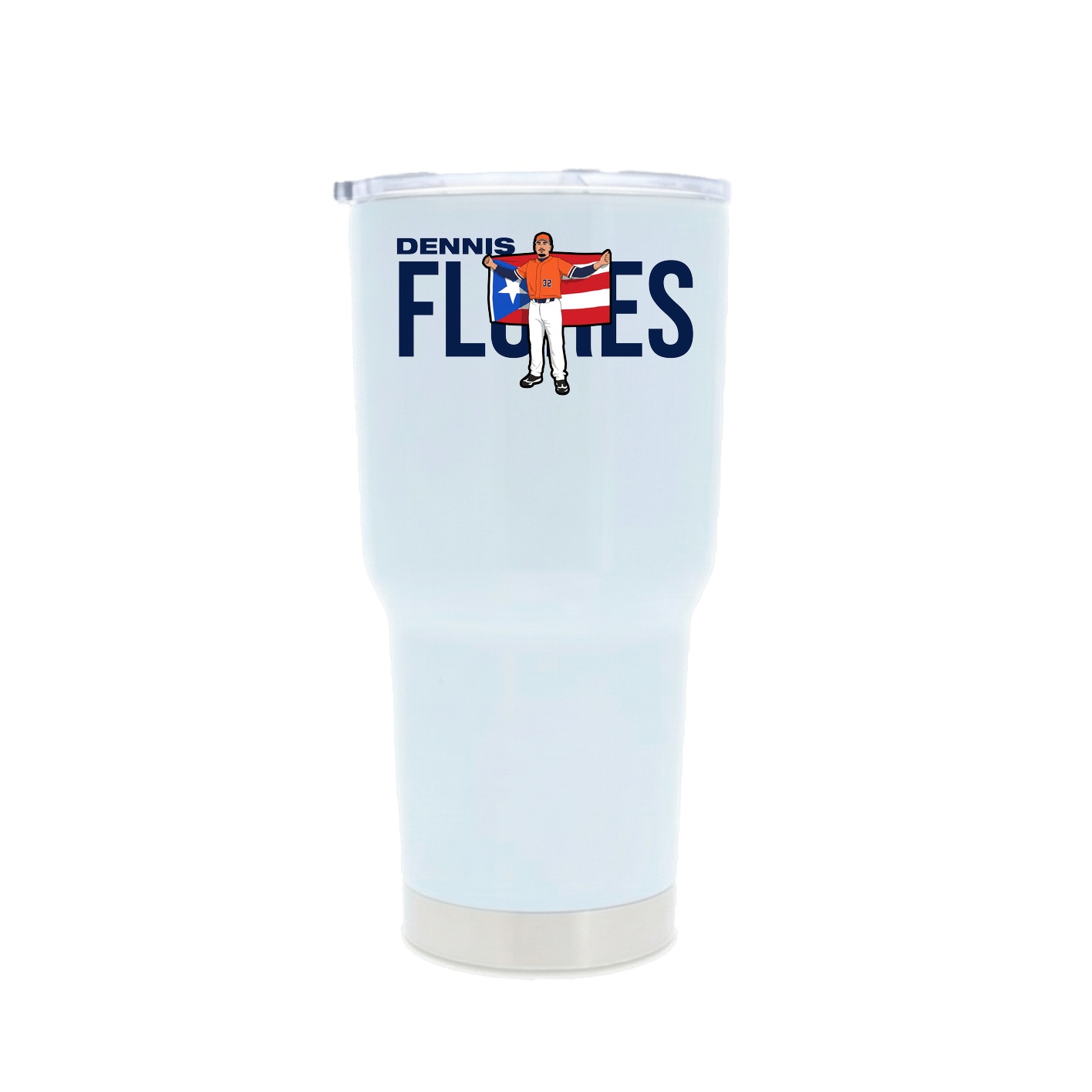 30oz Stainless Steel Tumbler — Player Name in White