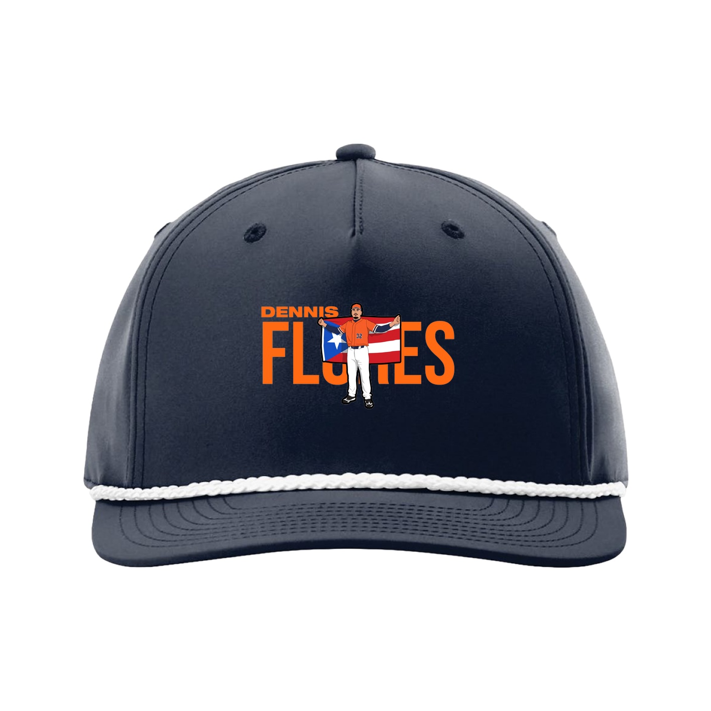 Five-Panel Classic Rope Cap — Player Name in Navy