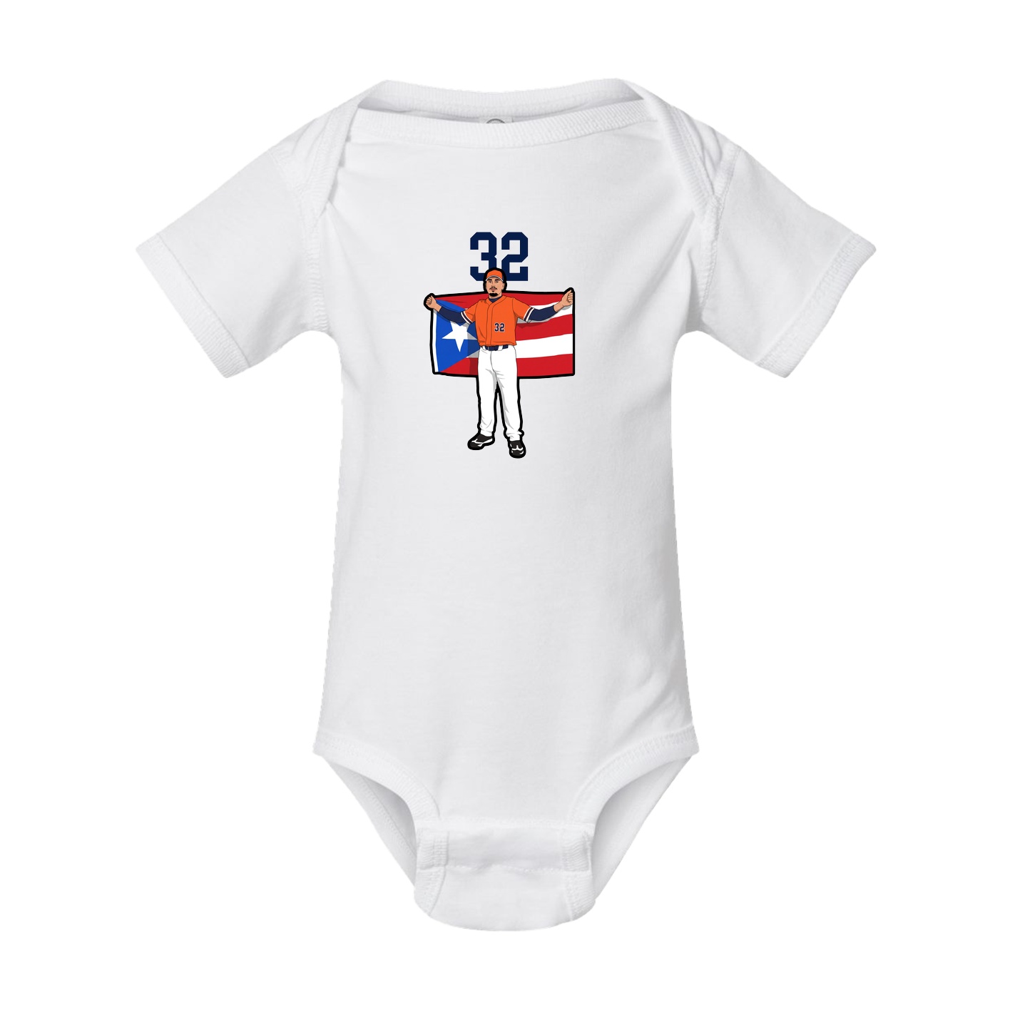 Baby Onesie — Number Top in White