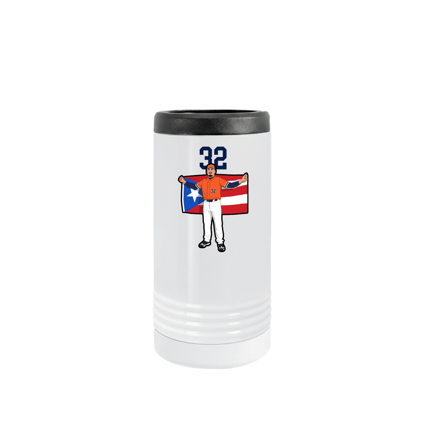 Slim Beverage Holder — Number Top in White