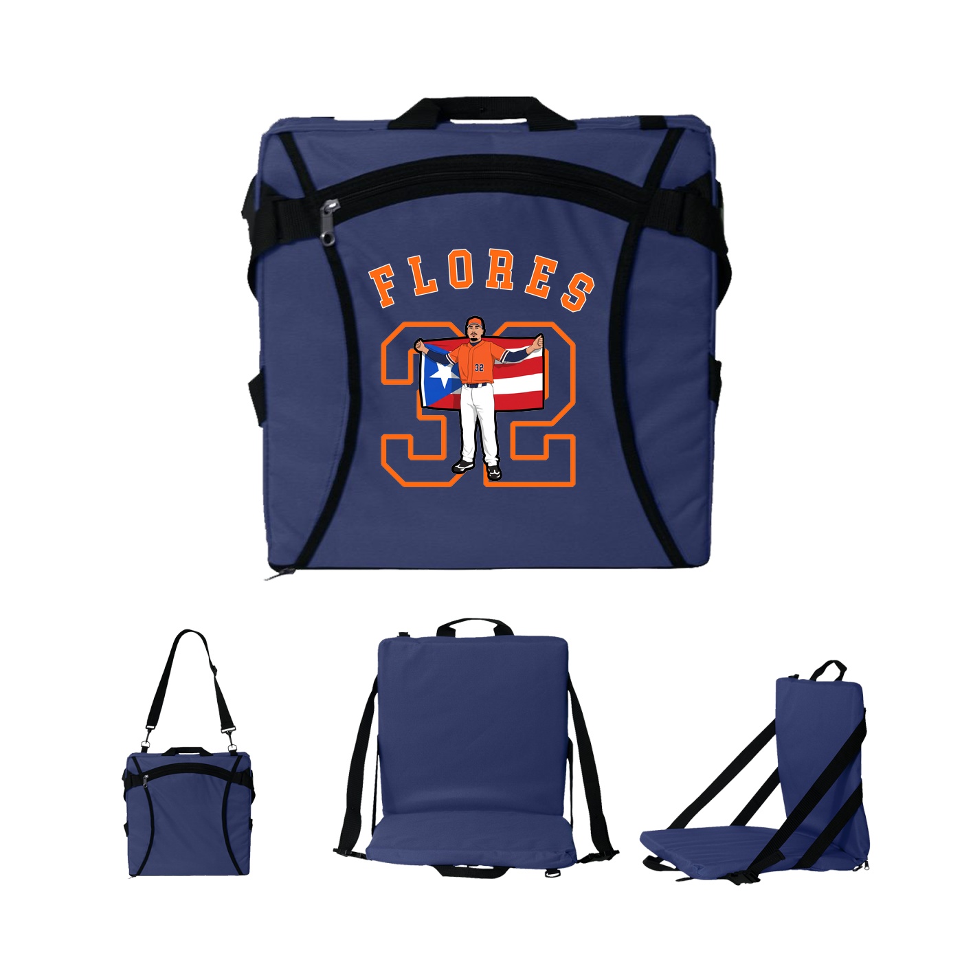 Folding Stadium Seat — Shirsey Arch in Navy