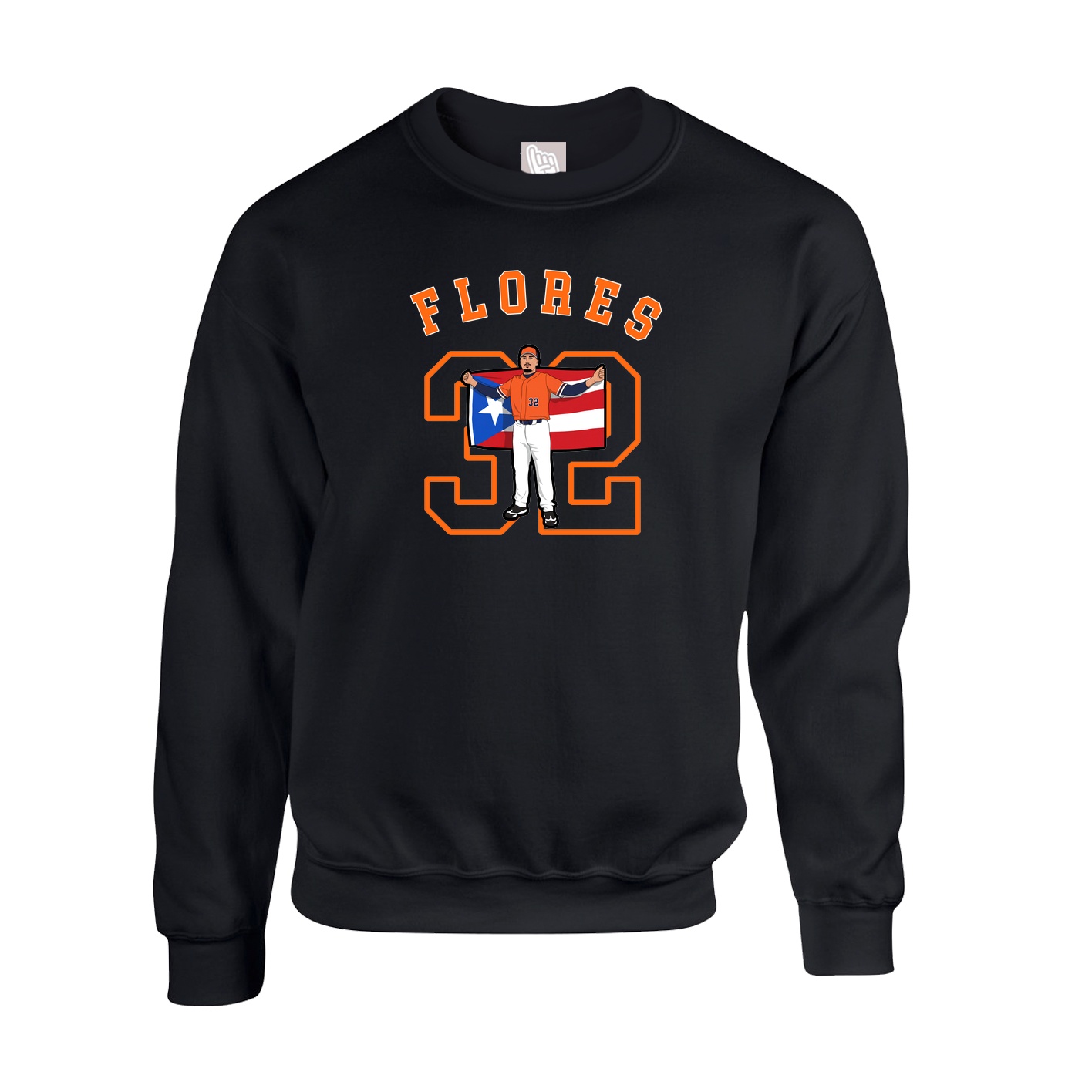 Fleece Crew — Shirsey Arch in Black
