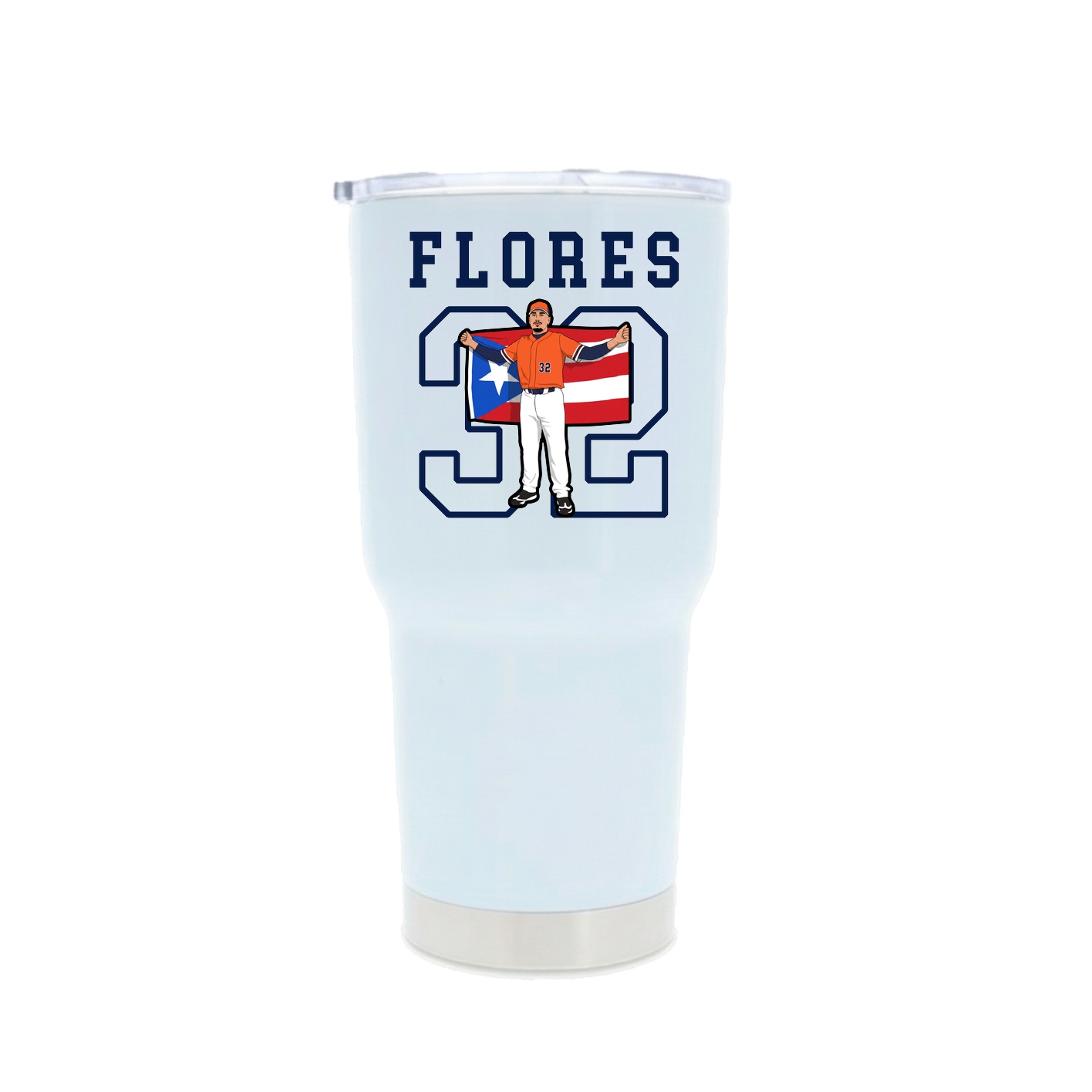 30oz Stainless Steel Tumbler — Shirsey in White
