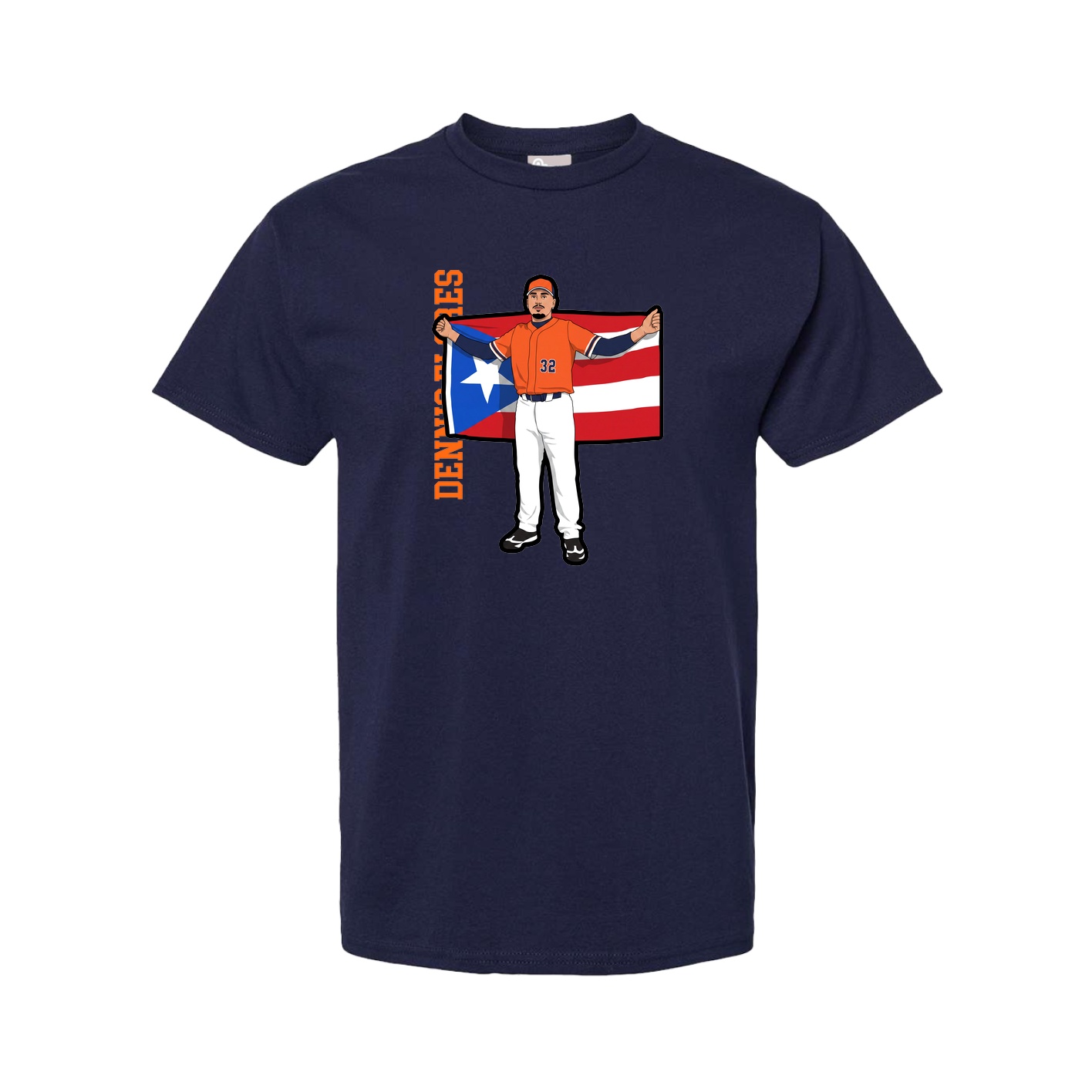 Tee — Name Vertical in Navy