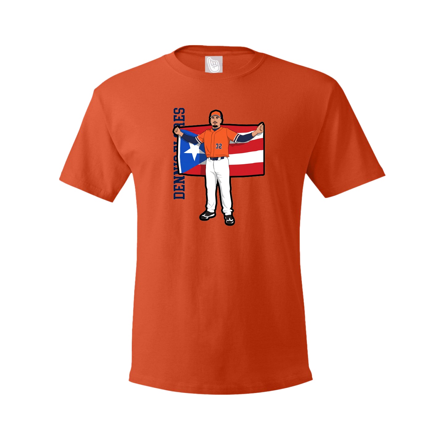 Youth Tee — Name Vertical in Orange