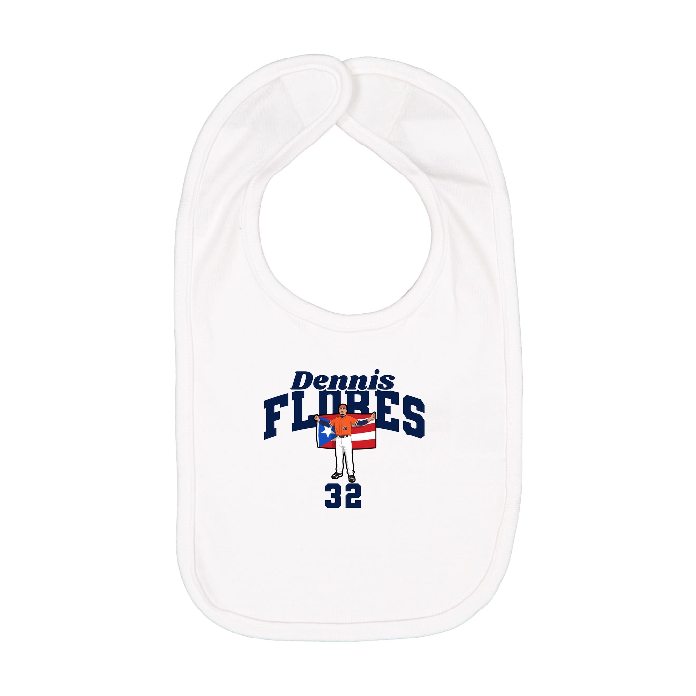 Infant Bib — Signature Arch in White